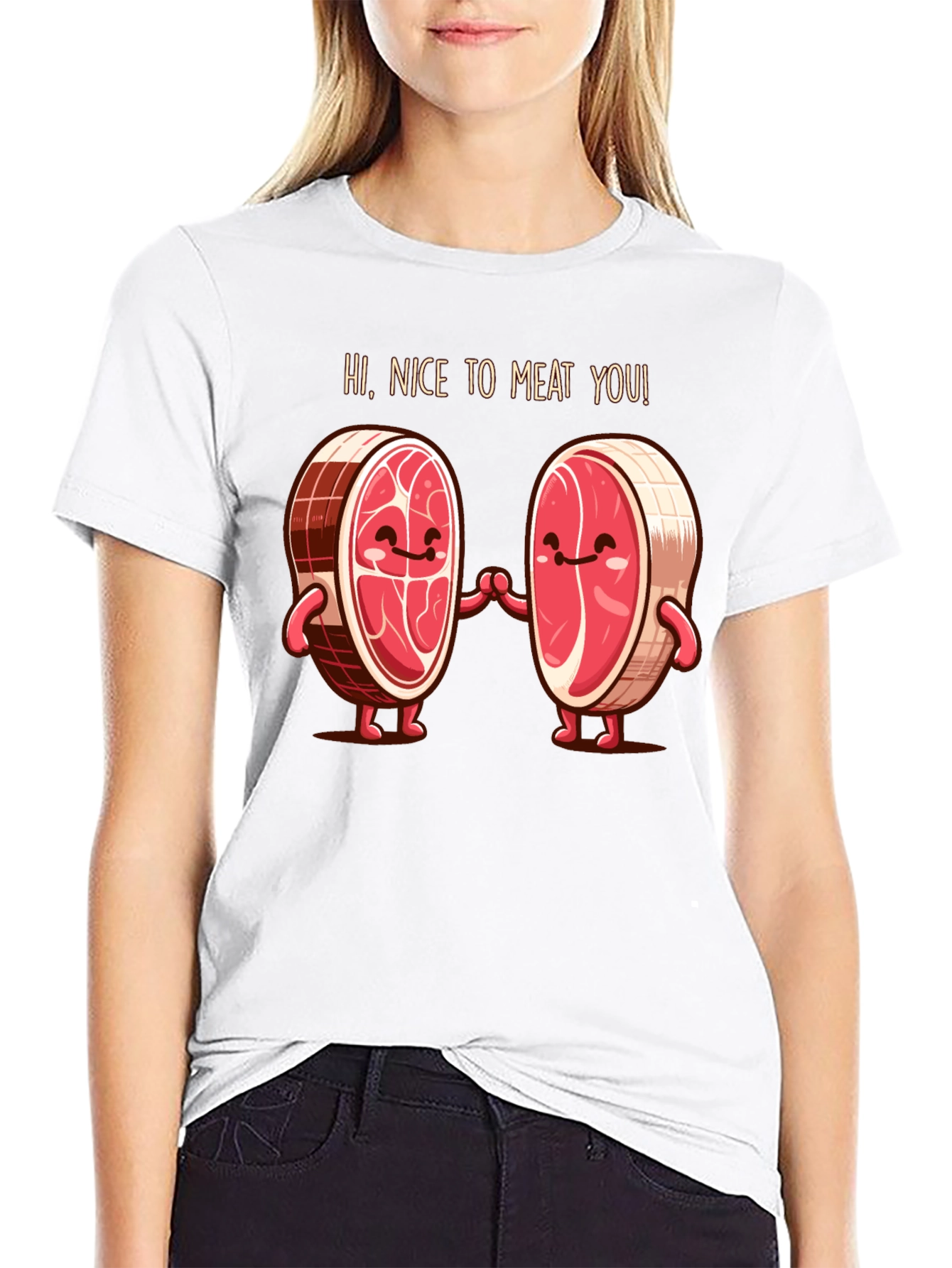 Funny Nice To Meat You Graphic T-Shirt