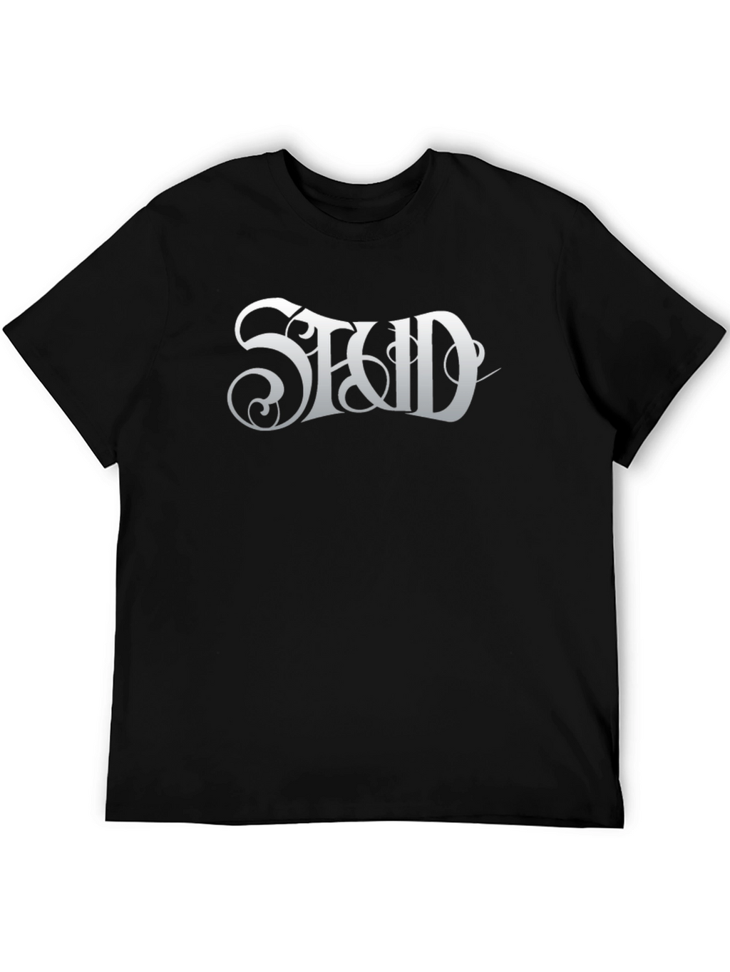 Stud Graphic Tee - Classic Black Cotton T-Shirt