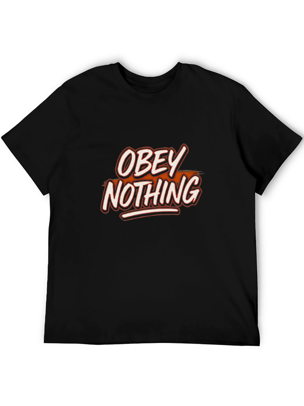 Obey Nothing Graphic Print Black T-Shirt