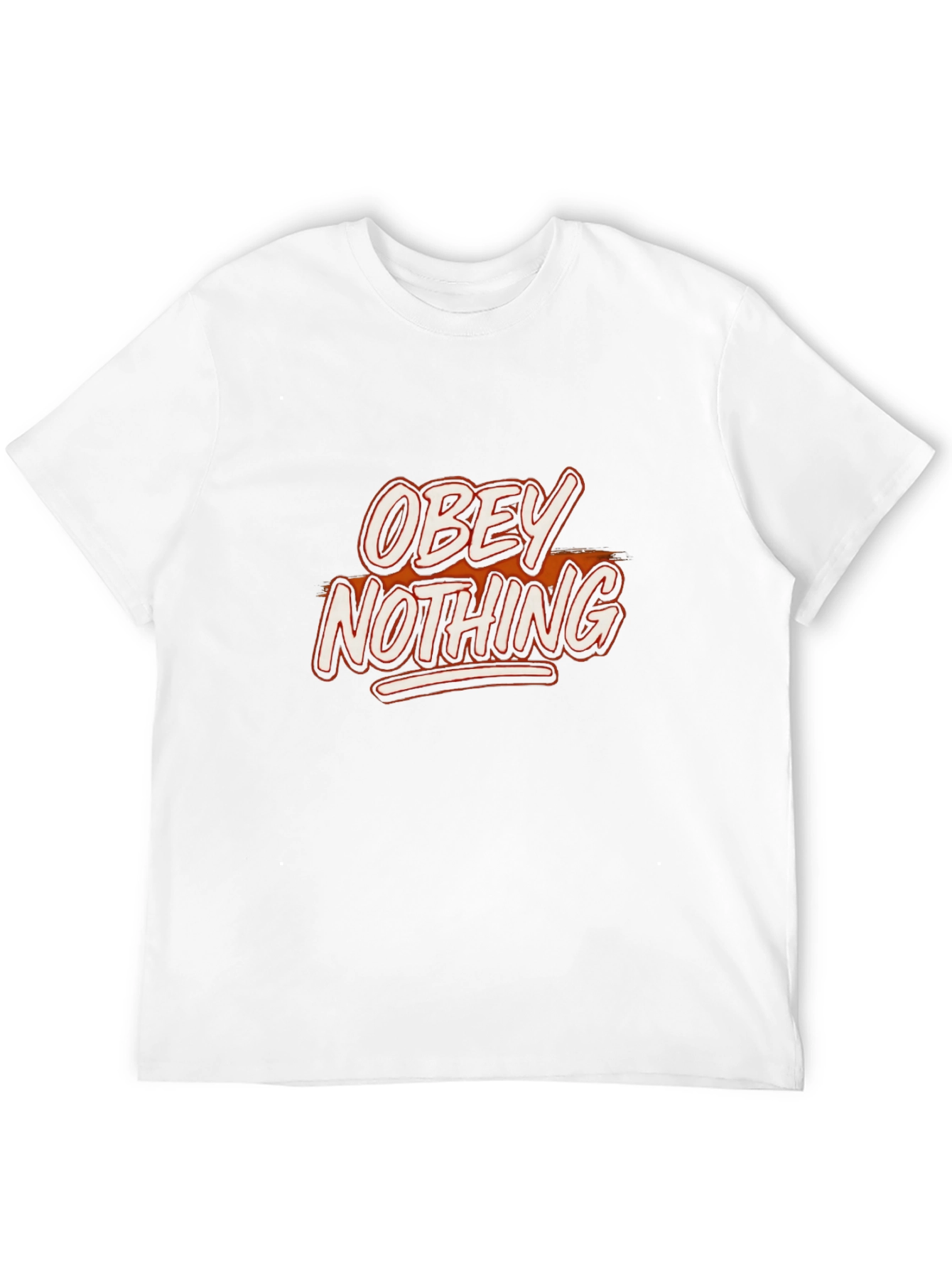 Obey Nothing Graphic Print Black T-Shirt