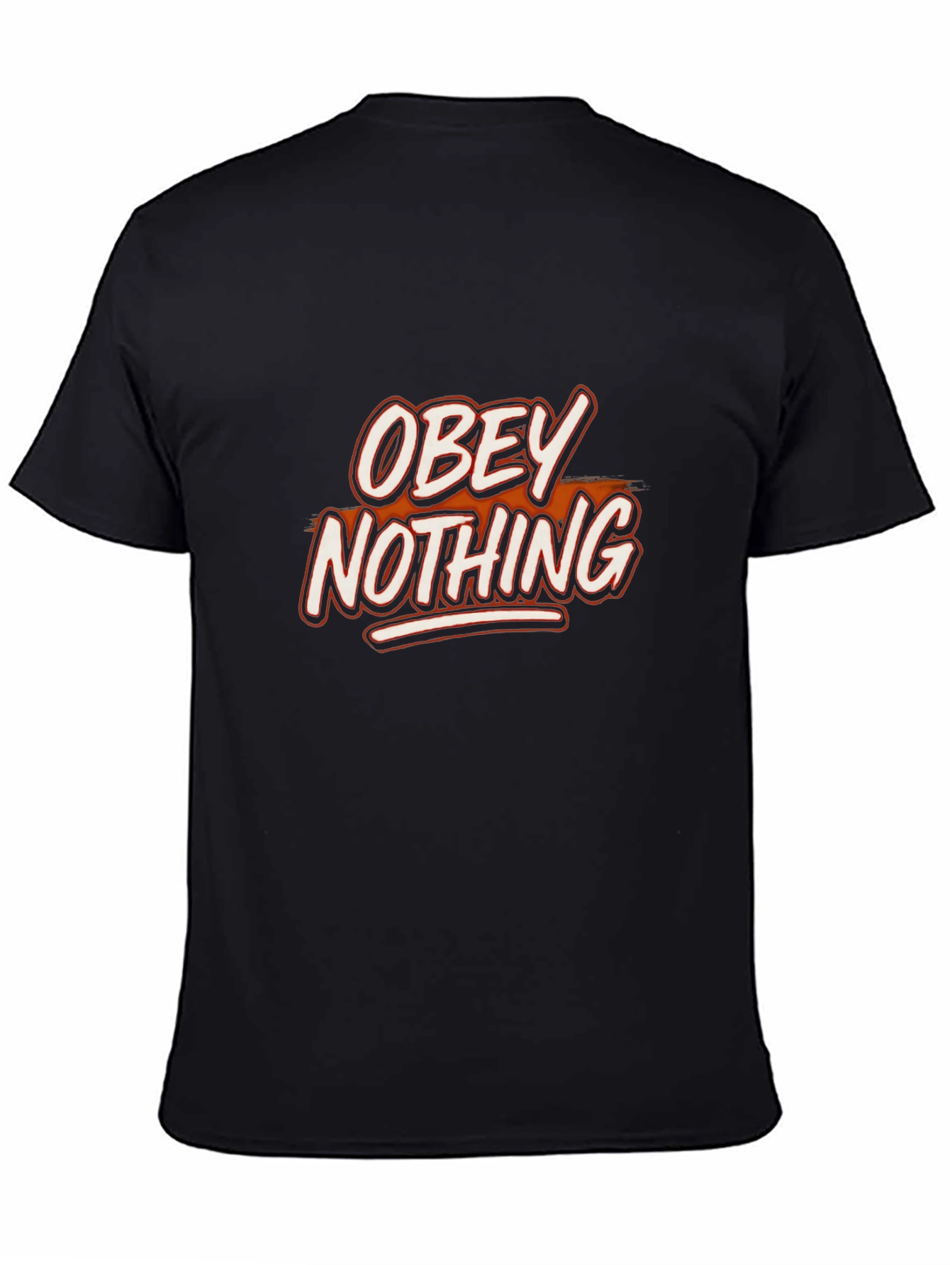 Obey Nothing Graphic Print Black T-Shirt