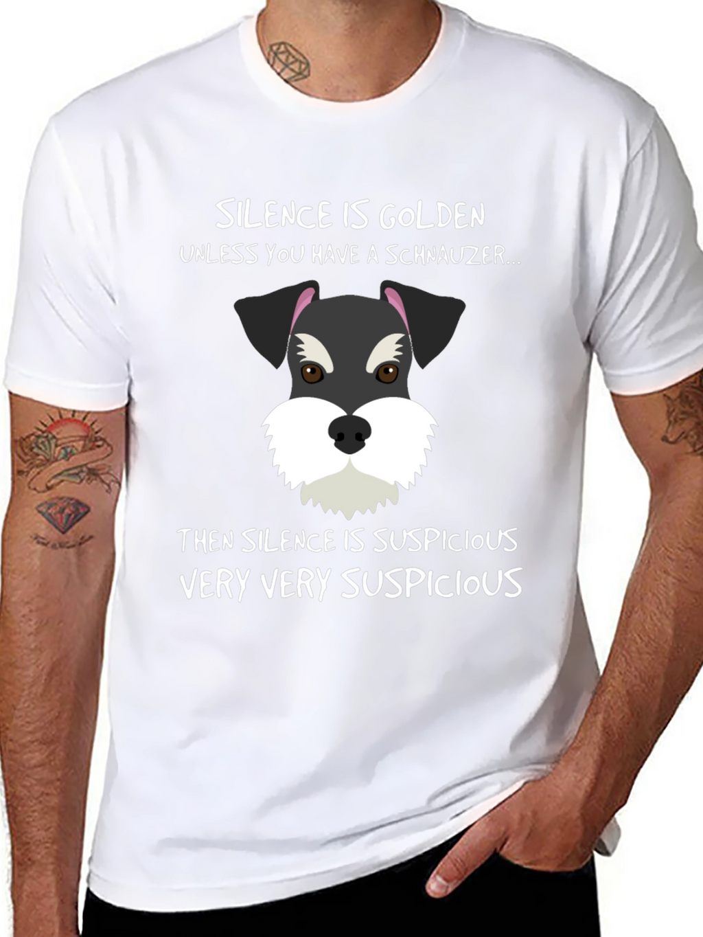Schnauzer Silence Suspicious T-Shirt