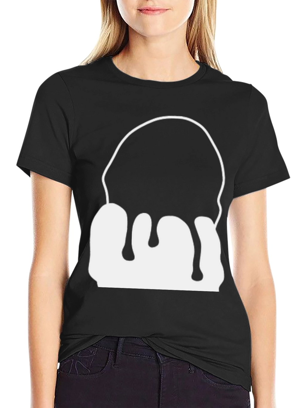 Dripping Graphic Black T-Shirt - Modern Style