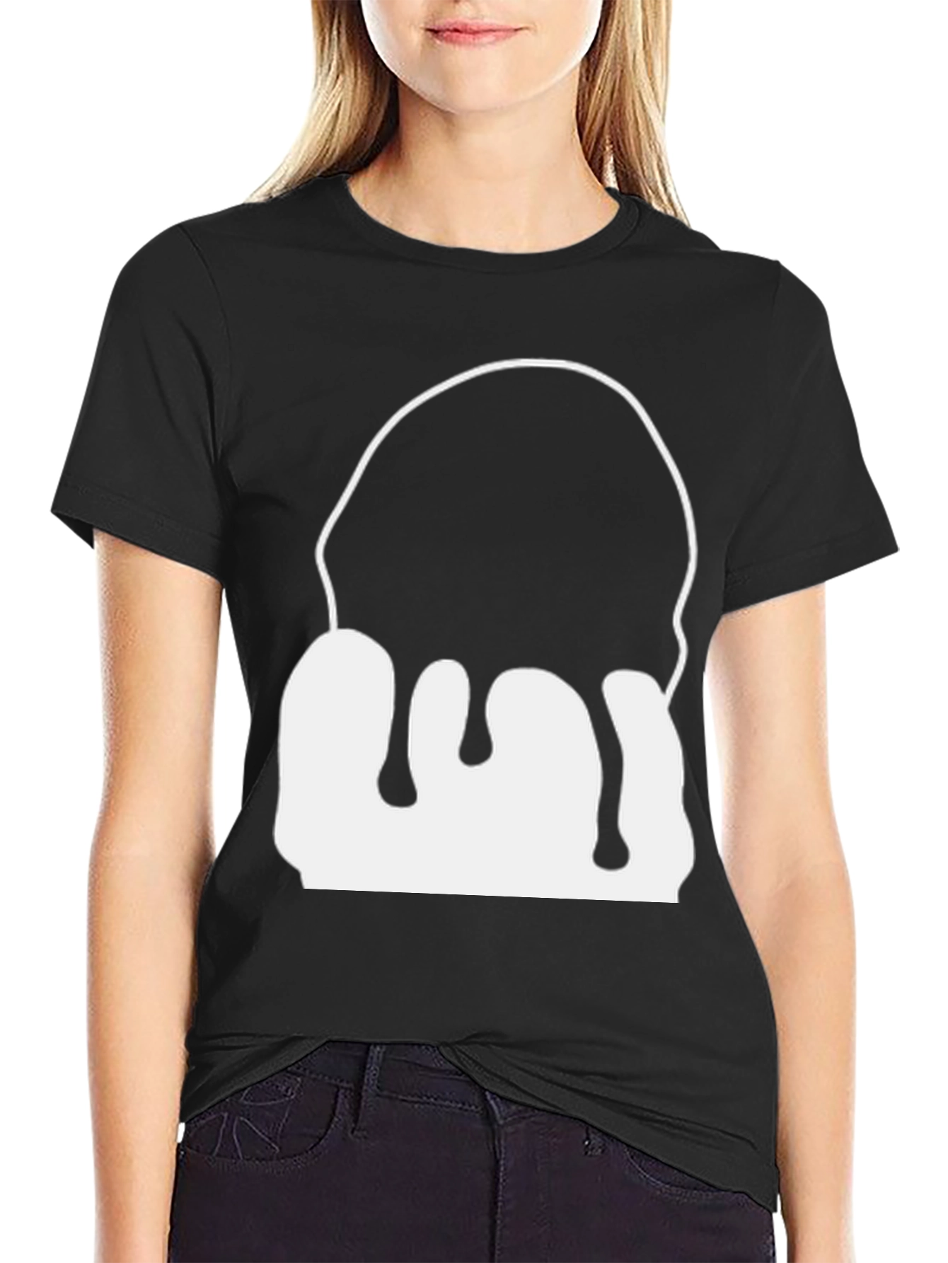 Dripping Graphic Black T-Shirt - Modern Style