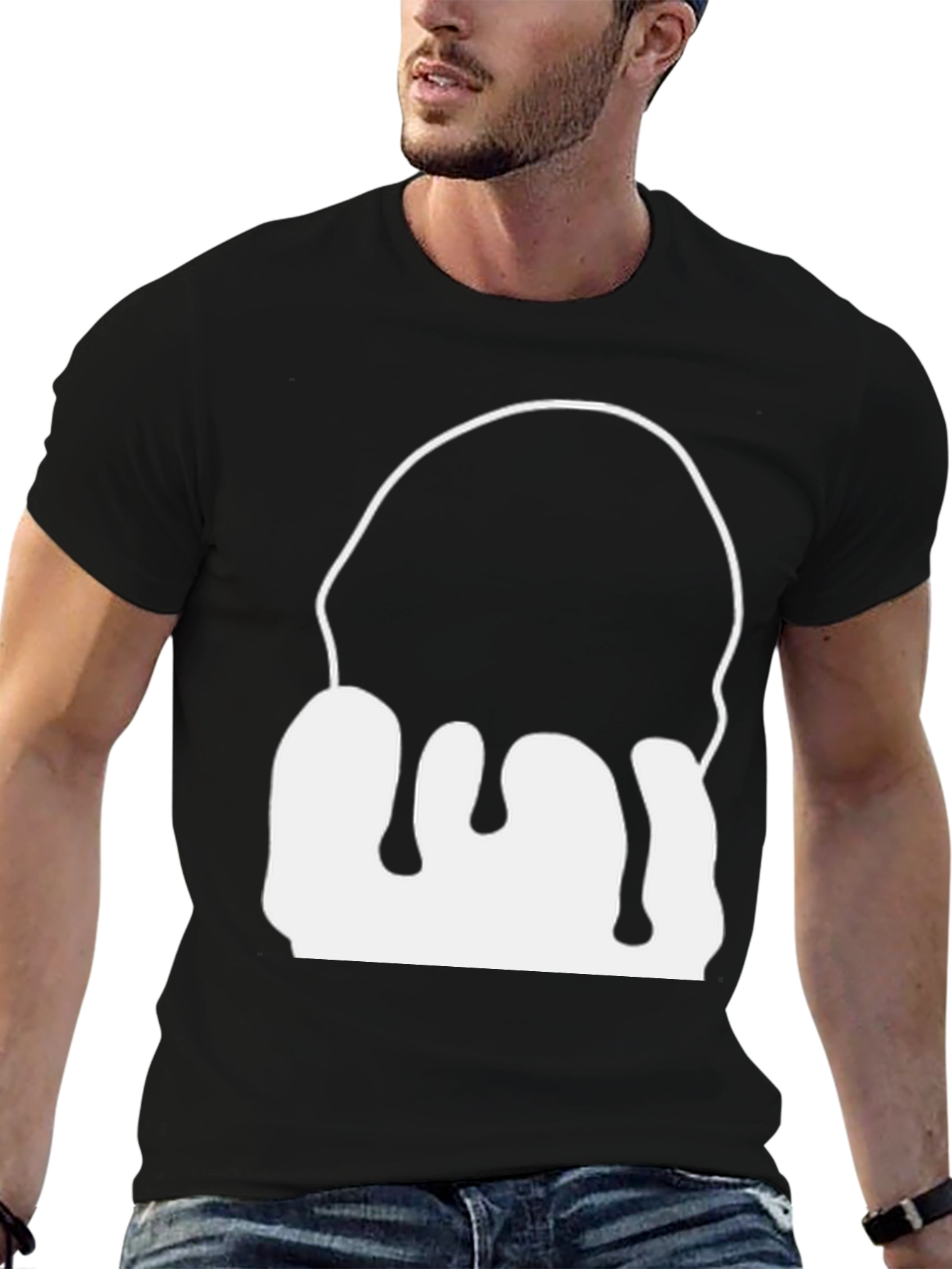 Dripping Graphic Black T-Shirt - Modern Style