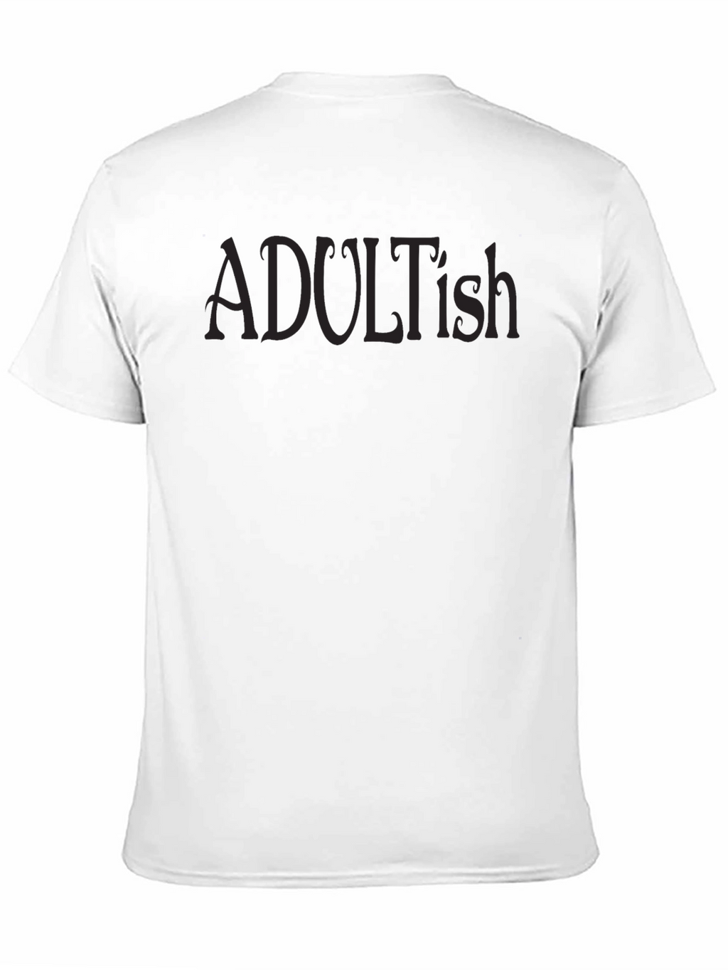 Adultish Black T-Shirt - Relaxed Fit