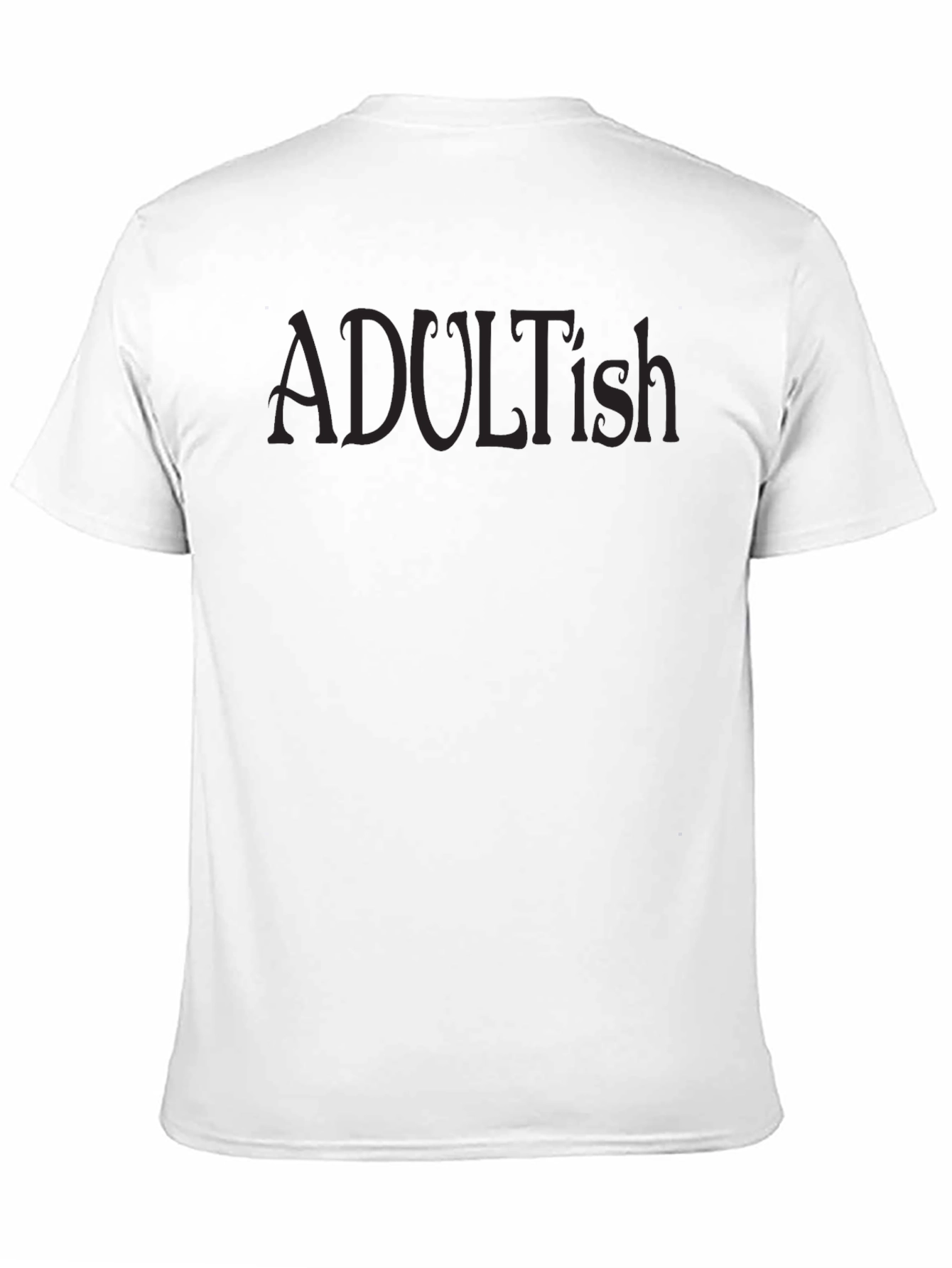 Adultish Black T-Shirt - Relaxed Fit