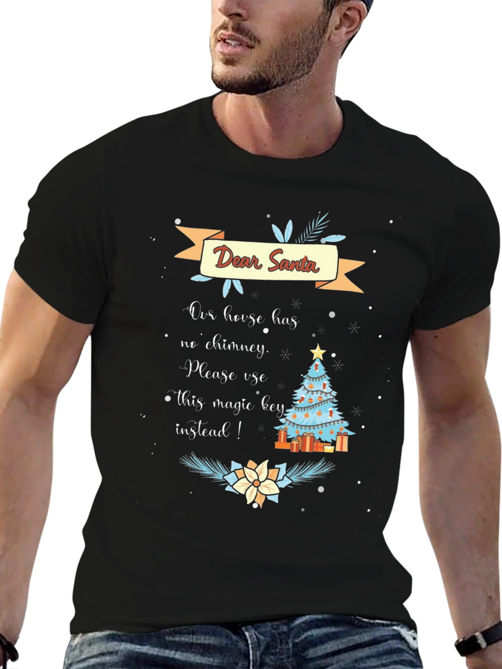 Dear Santa Magic Key Christmas T-Shirt