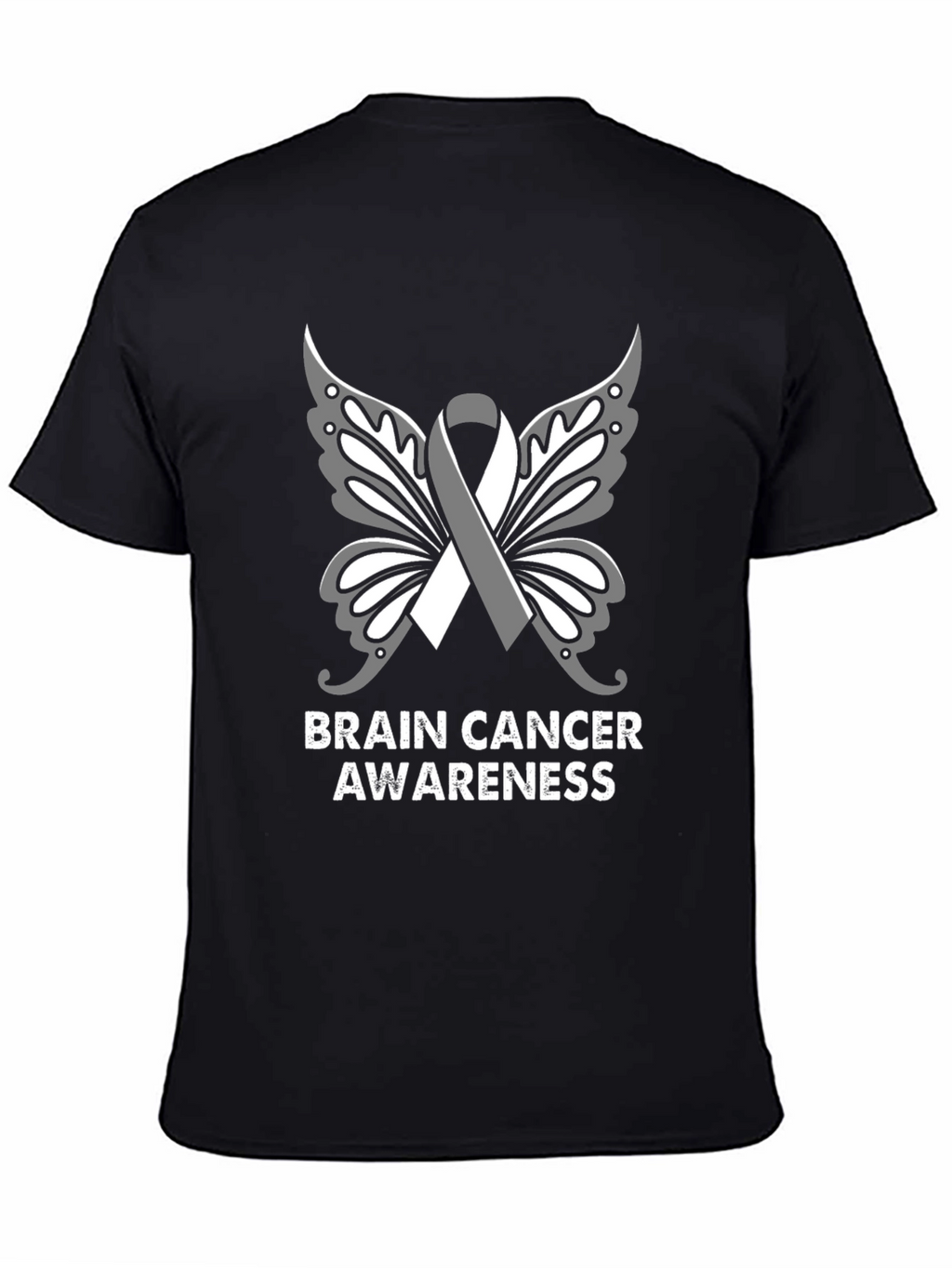Brain Cancer Awareness Butterfly Ribbon T-Shirt