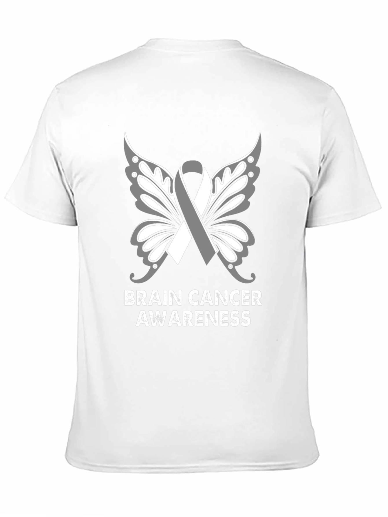 Brain Cancer Awareness Butterfly Ribbon T-Shirt