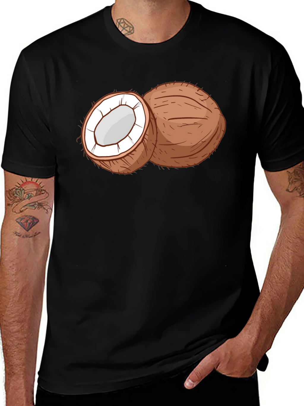 Coconut Graphic Tee - Tropical Fruit T-Shirt