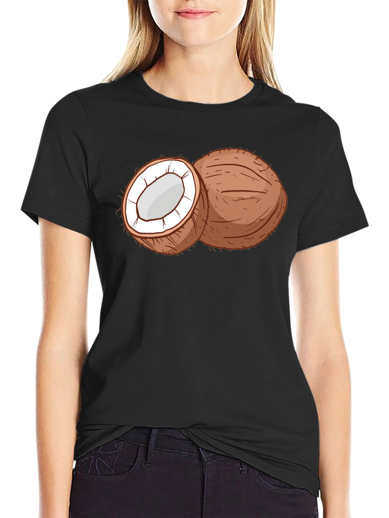 Coconut Graphic Tee - Tropical Fruit T-Shirt