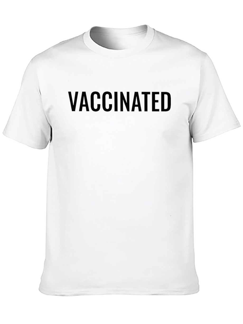 Vaccinated Crew Neck Tee - Black
