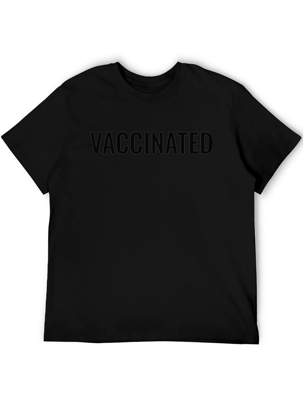 Vaccinated Crew Neck Tee - Black