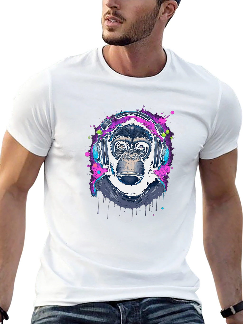 Cool Ape DJ Graphic T-Shirt