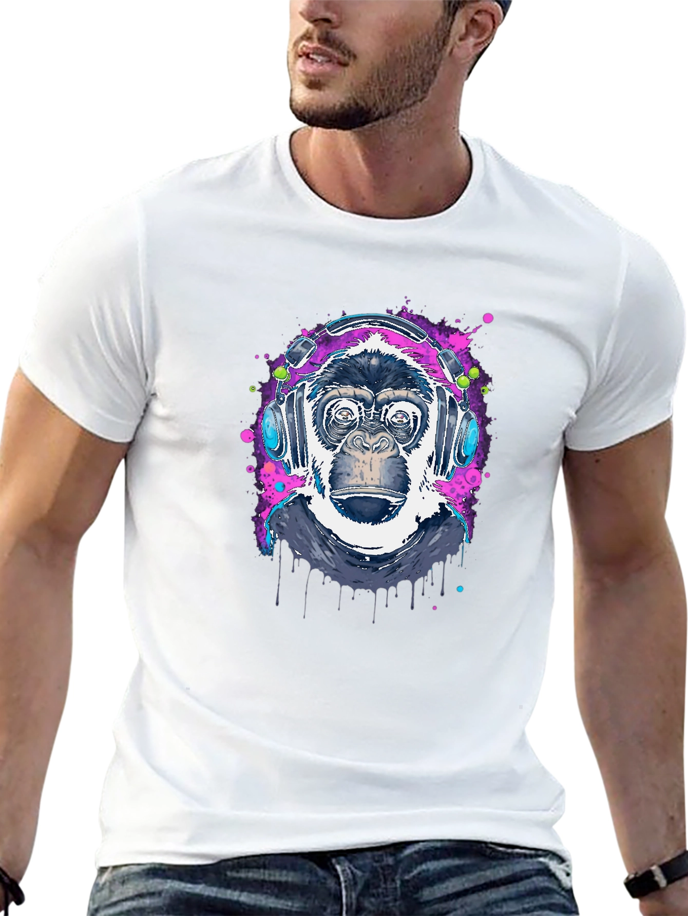 Cool Ape DJ Graphic T-Shirt