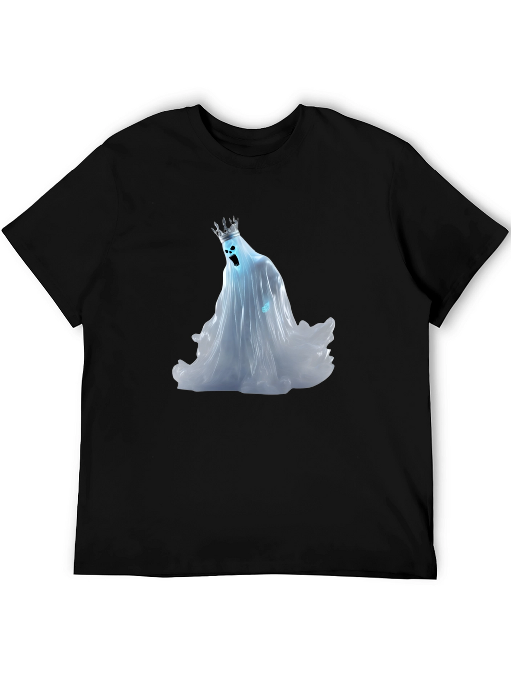 Ghost King Graphic Tee - Black Cotton Shirt