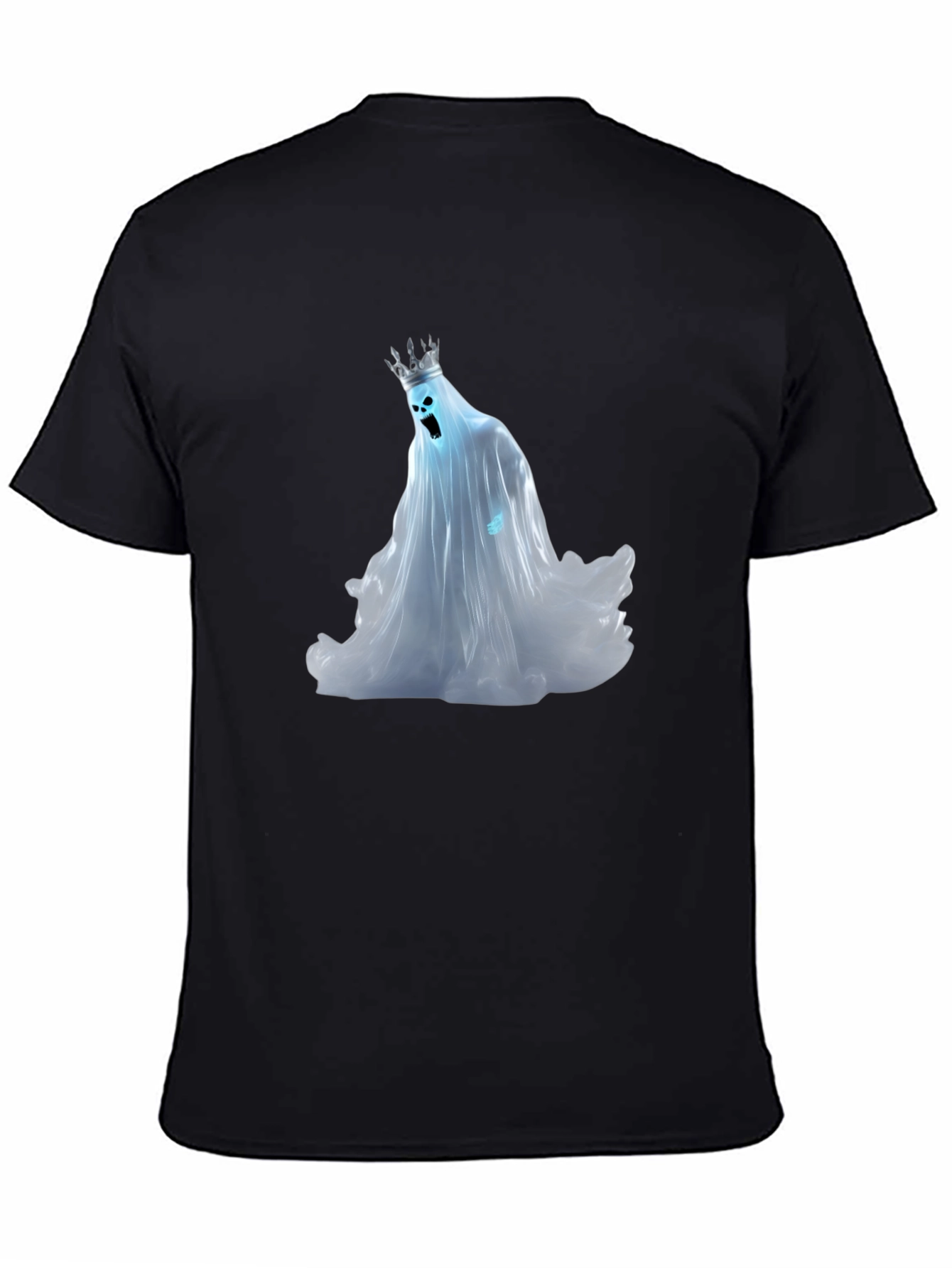 Ghost King Graphic Tee - Black Cotton Shirt