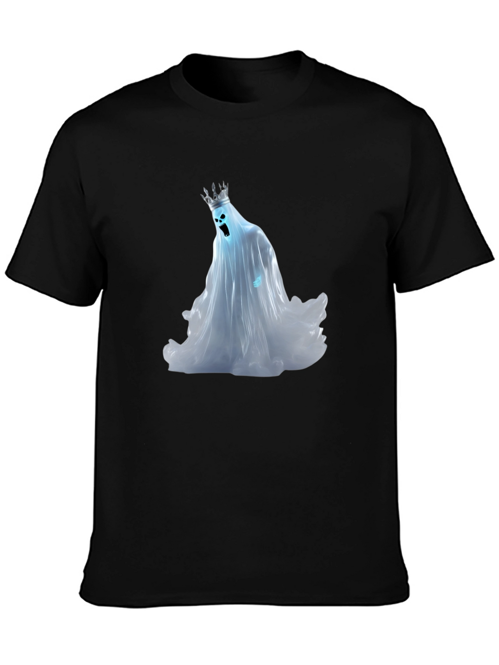 Ghost King Graphic Tee - Black Cotton Shirt