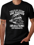 Fueled By Steam and Passion Railfan Enthusiasts T-Shirt