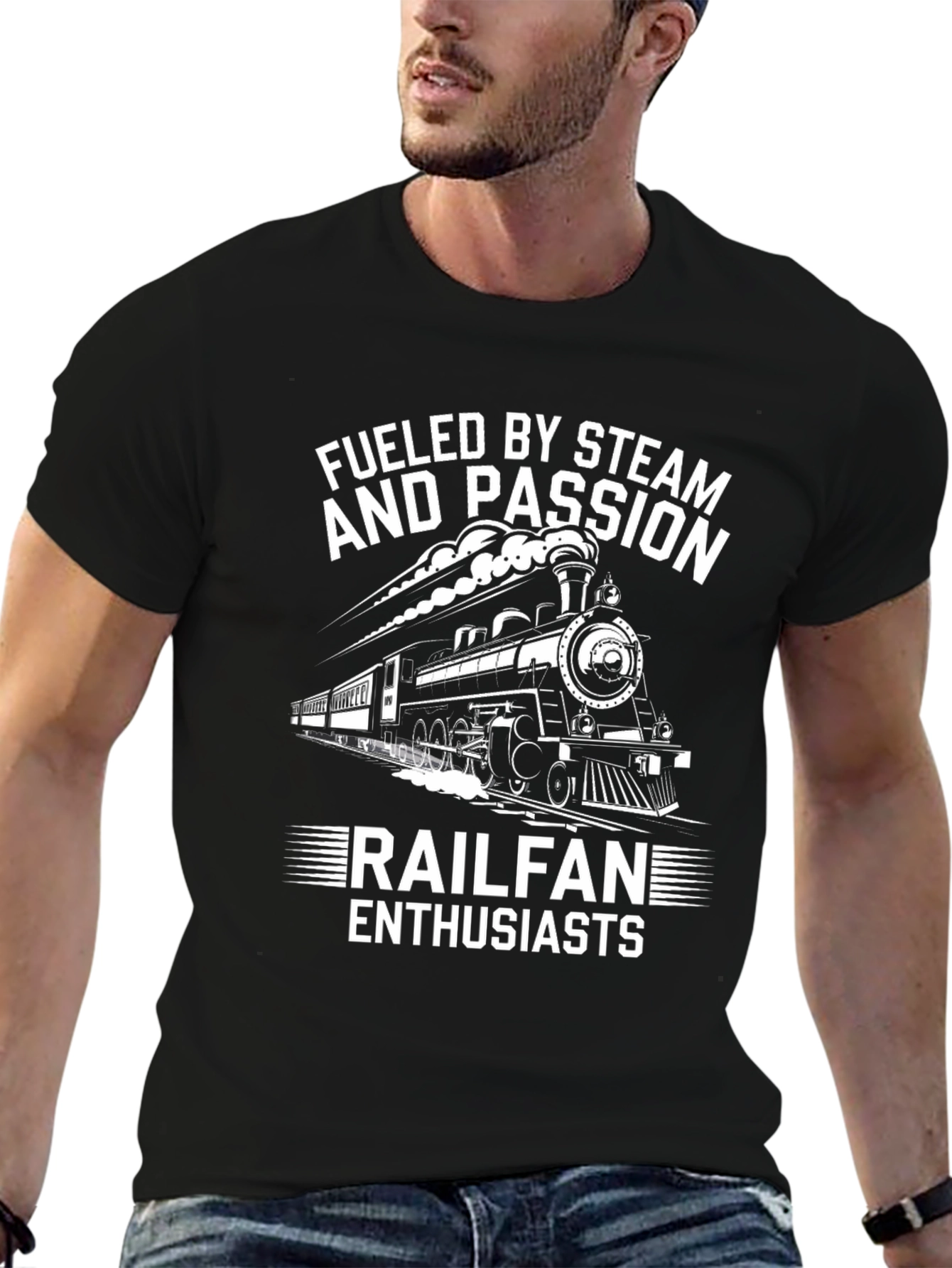 Fueled By Steam and Passion Railfan Enthusiasts T-Shirt