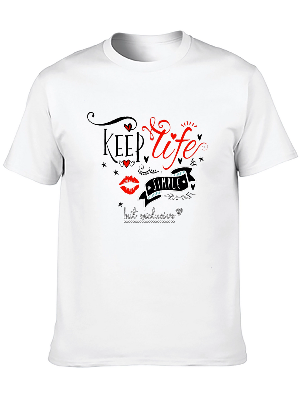 Keep Life Simple Graphic Tee - Black
