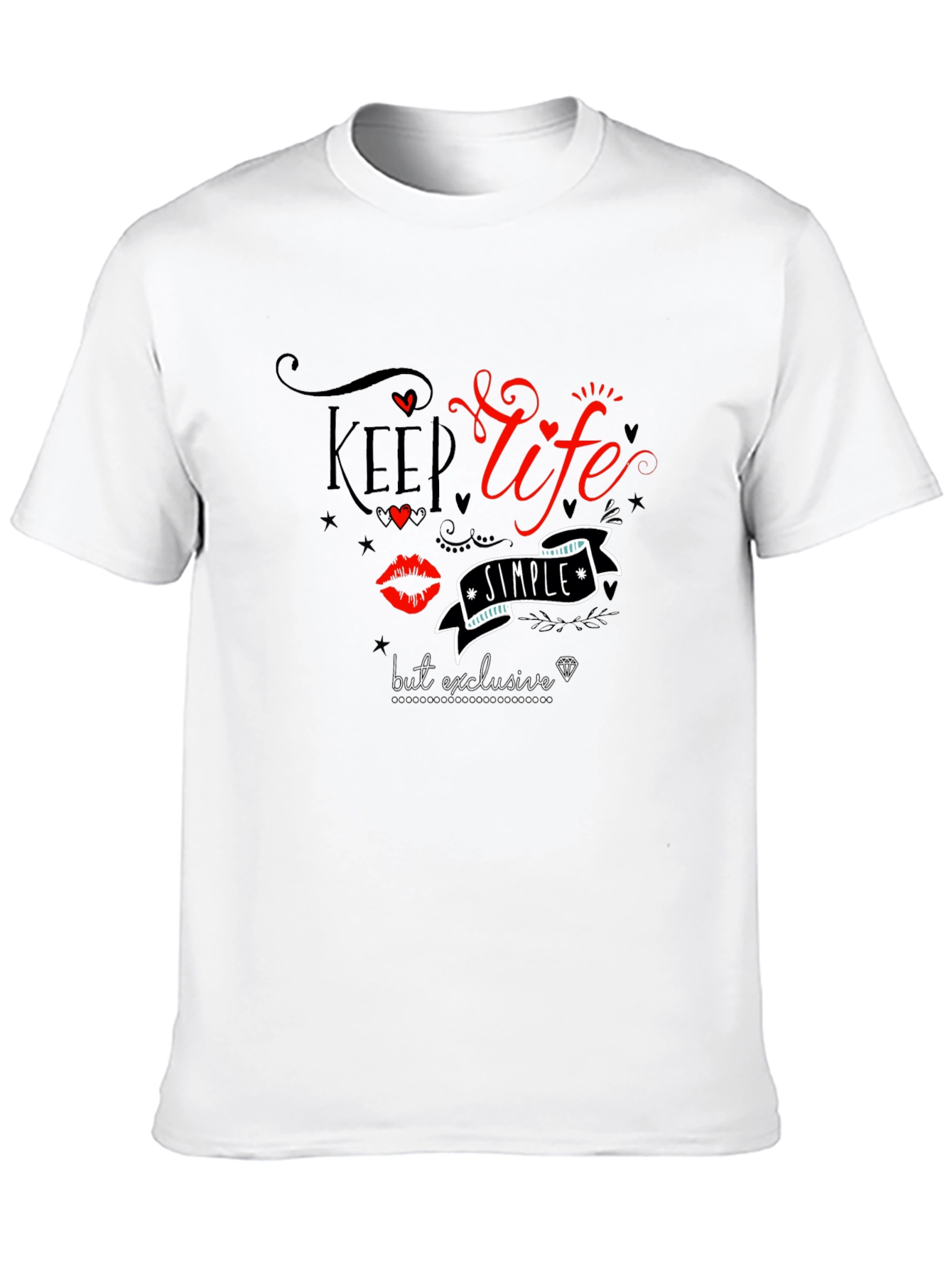 Keep Life Simple Graphic Tee - Black