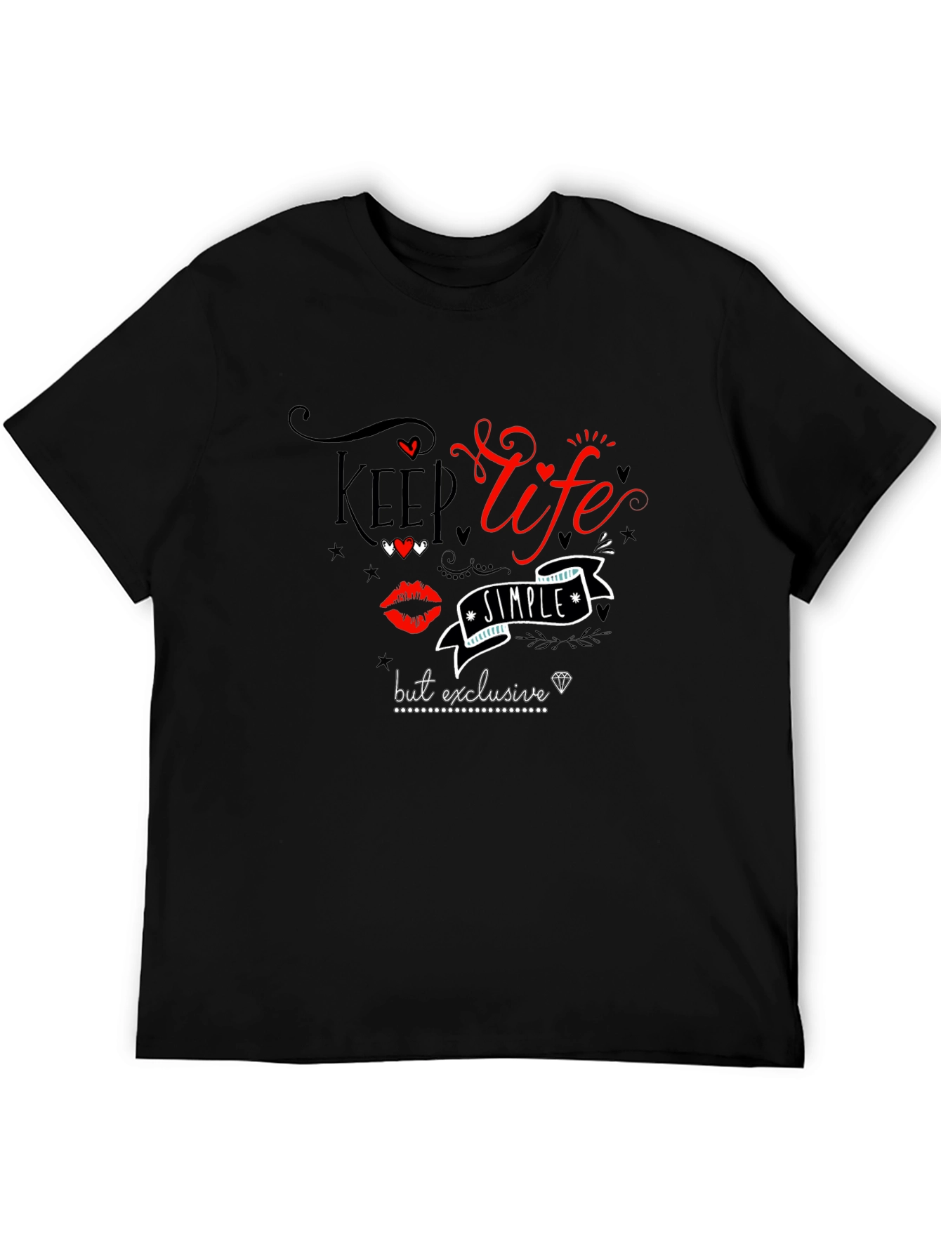Keep Life Simple Graphic Tee - Black