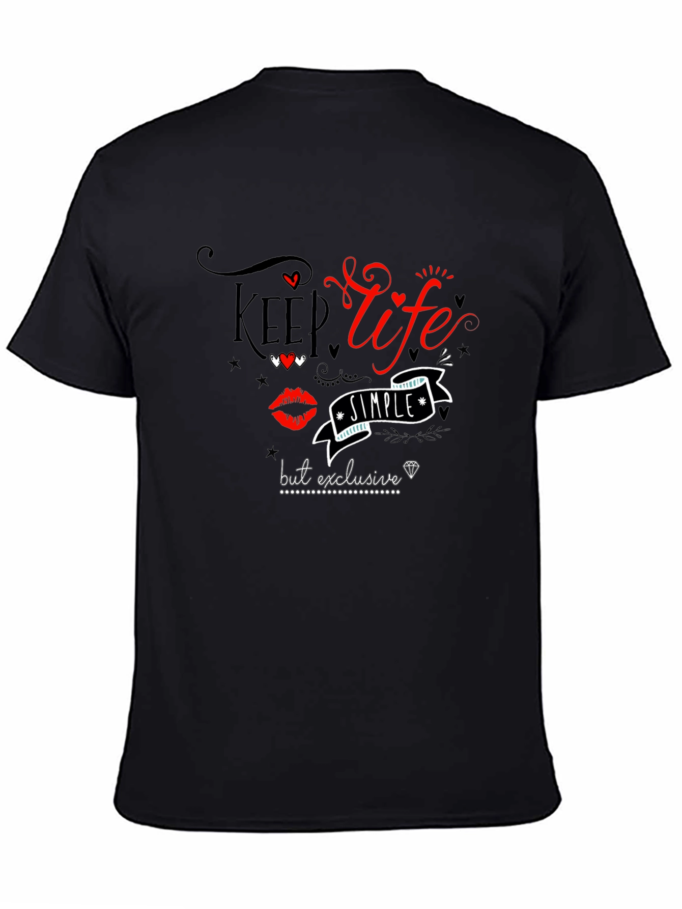 Keep Life Simple Graphic Tee - Black