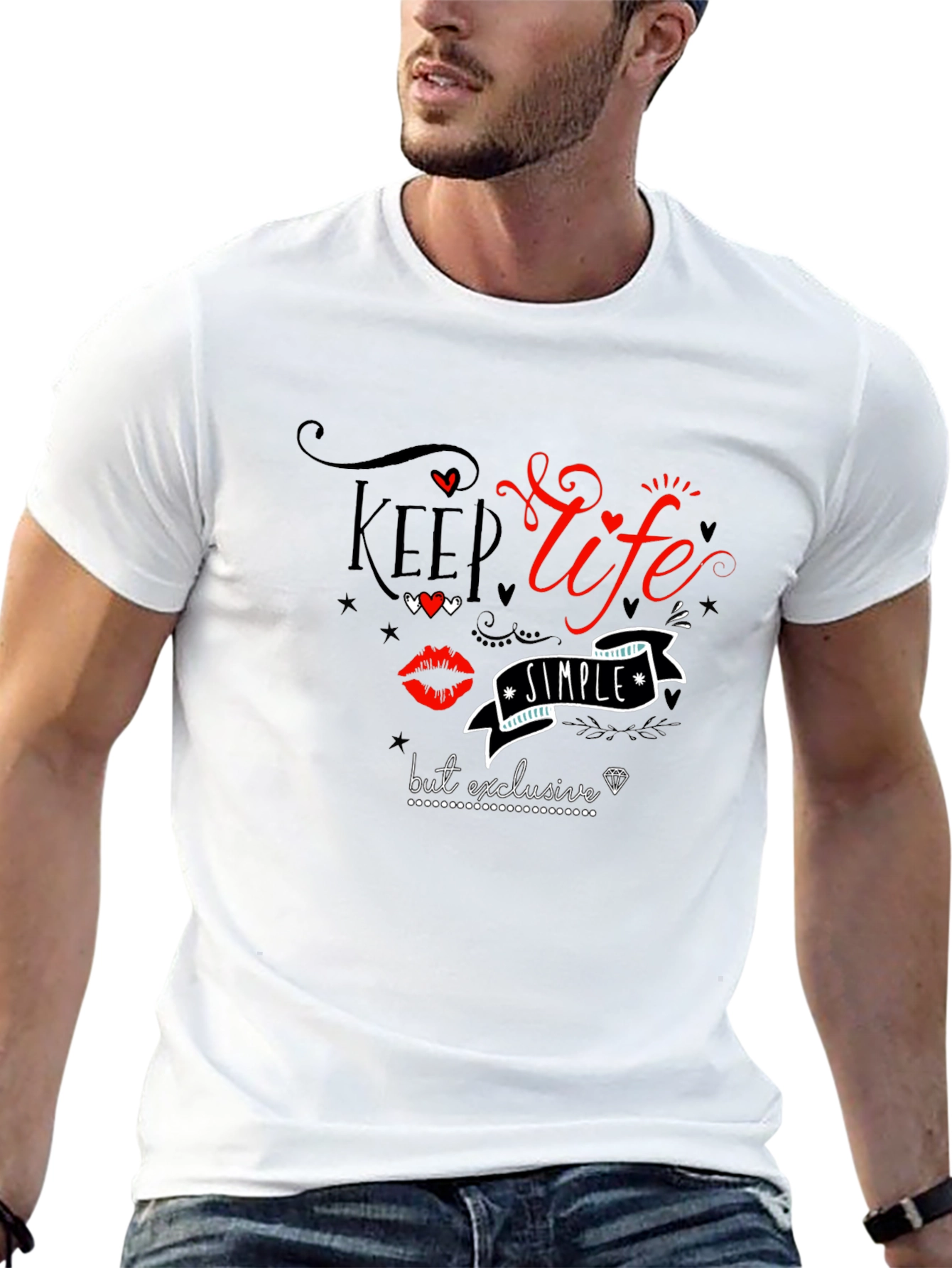 Keep Life Simple Graphic Tee - Black