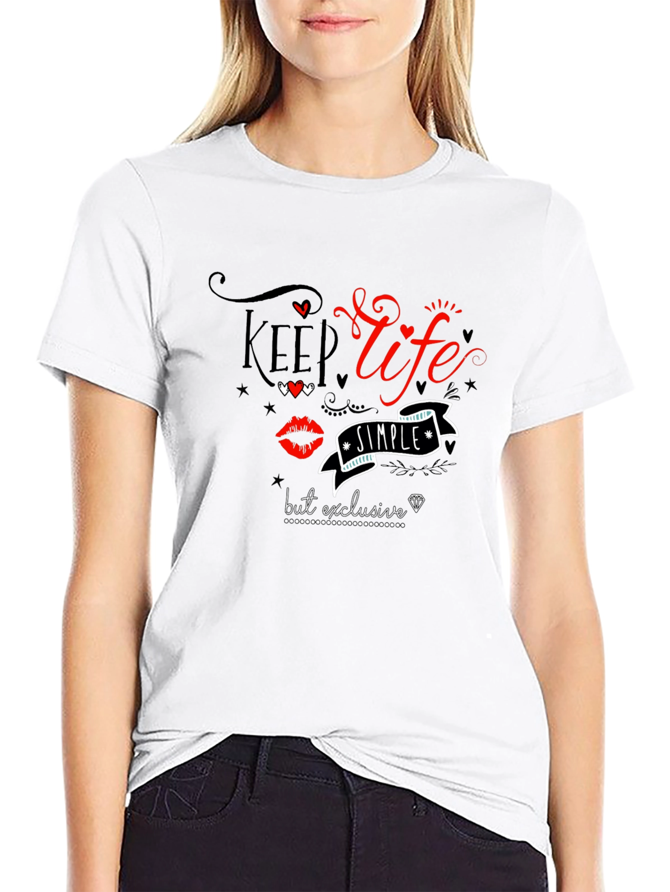 Keep Life Simple Graphic Tee - Black