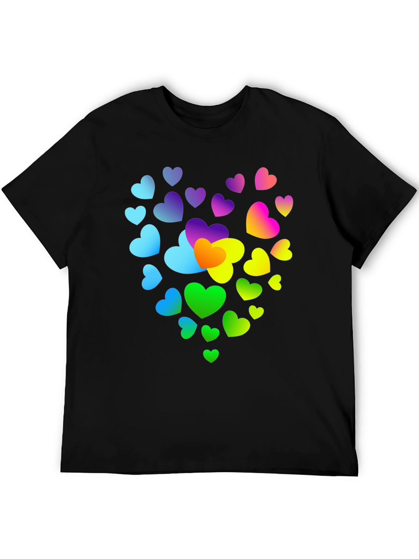 Rainbow Heart T-Shirt - Colorful Graphic Tee