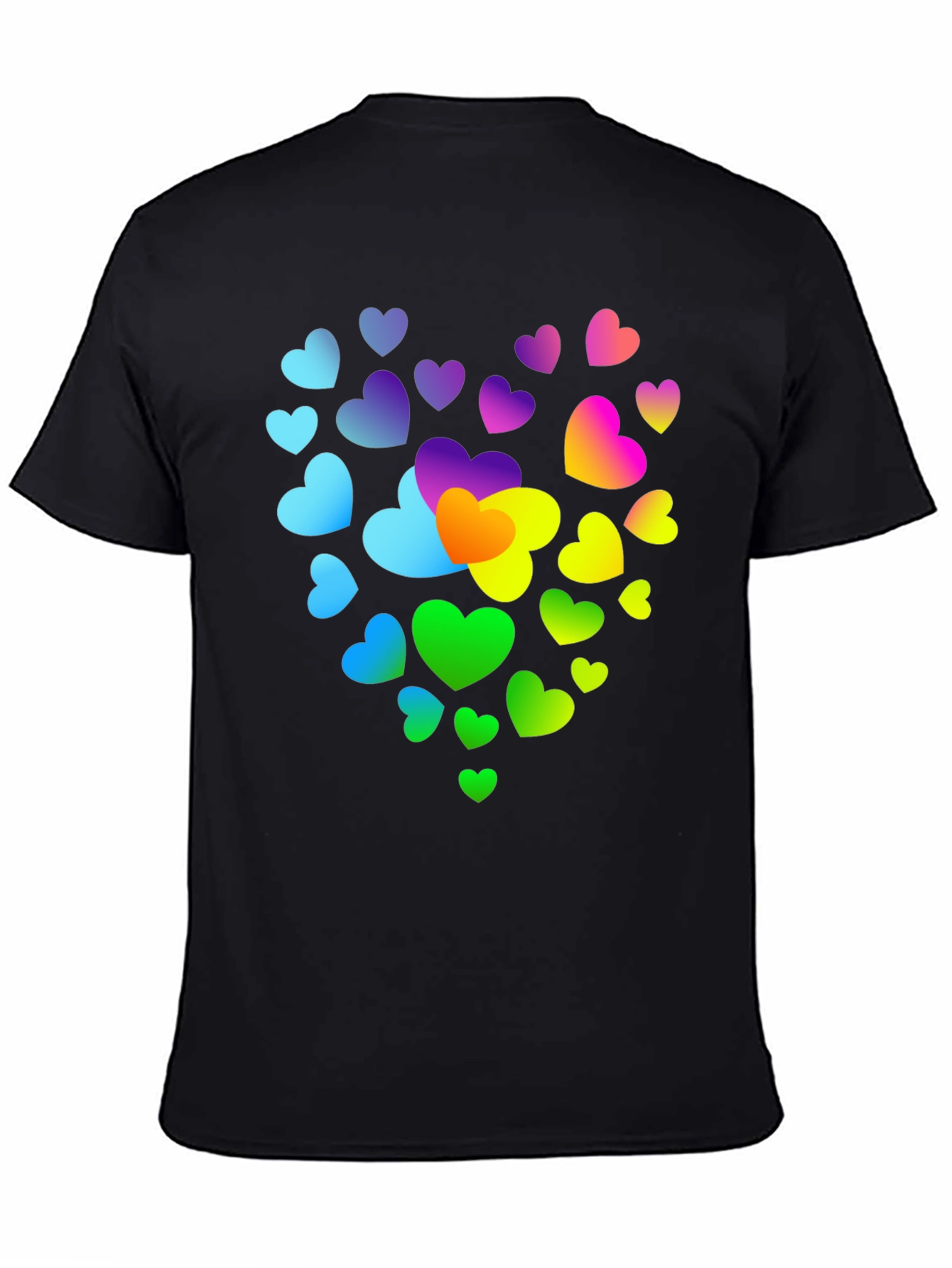 Rainbow Heart T-Shirt - Colorful Graphic Tee