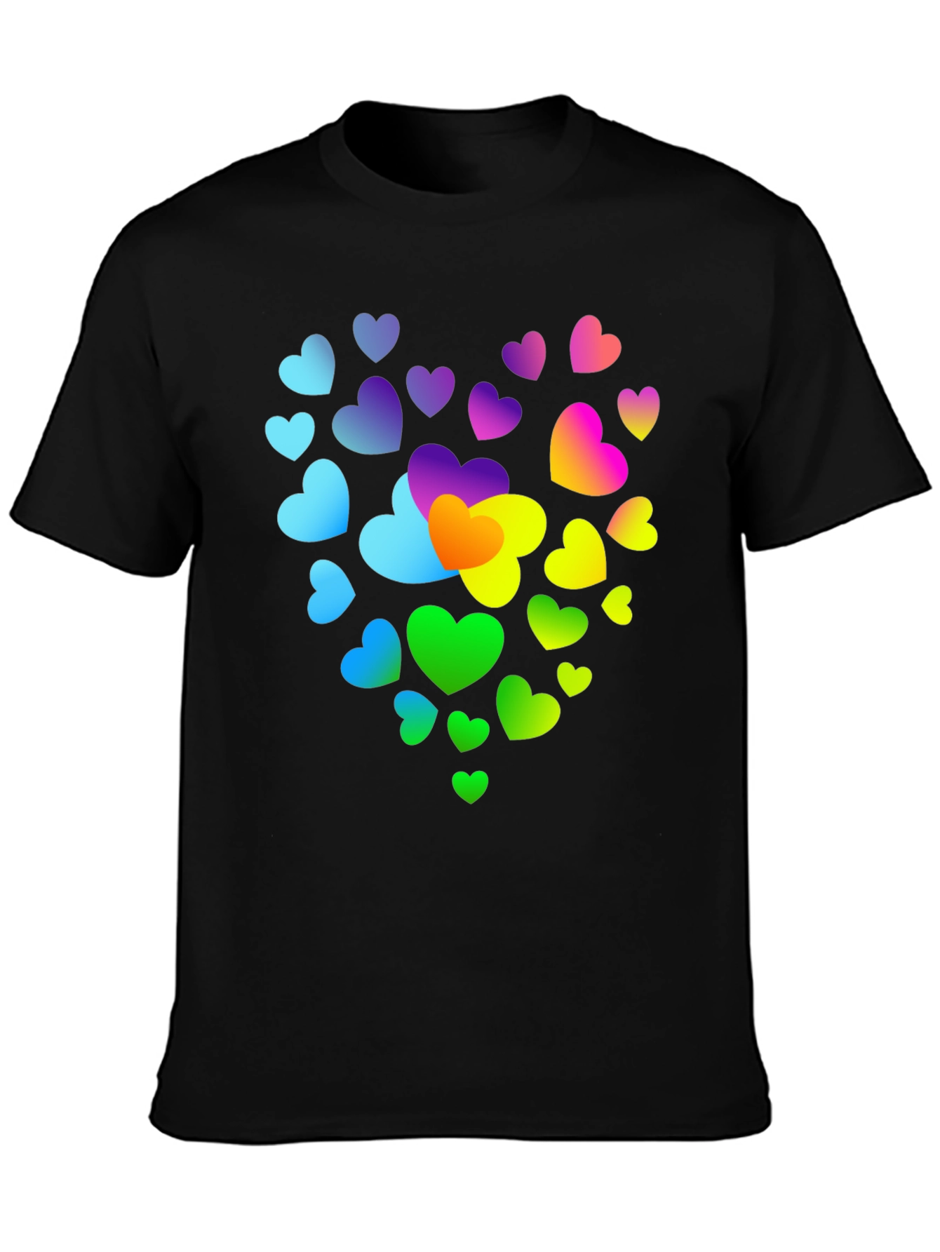 Rainbow Heart T-Shirt - Colorful Graphic Tee