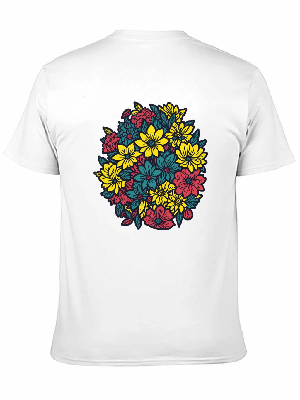 Floral Burst Black T-Shirt