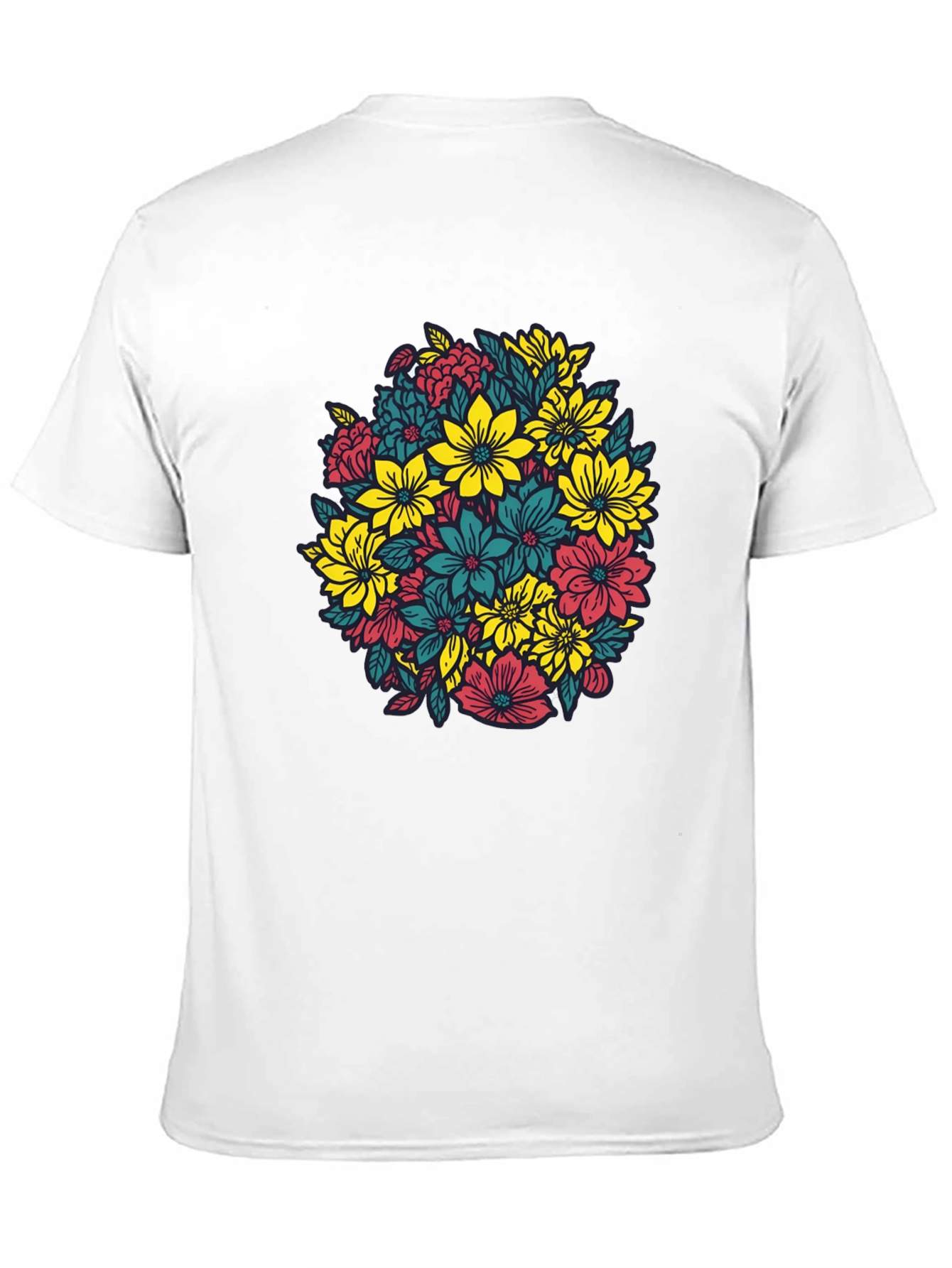 Floral Burst Black T-Shirt