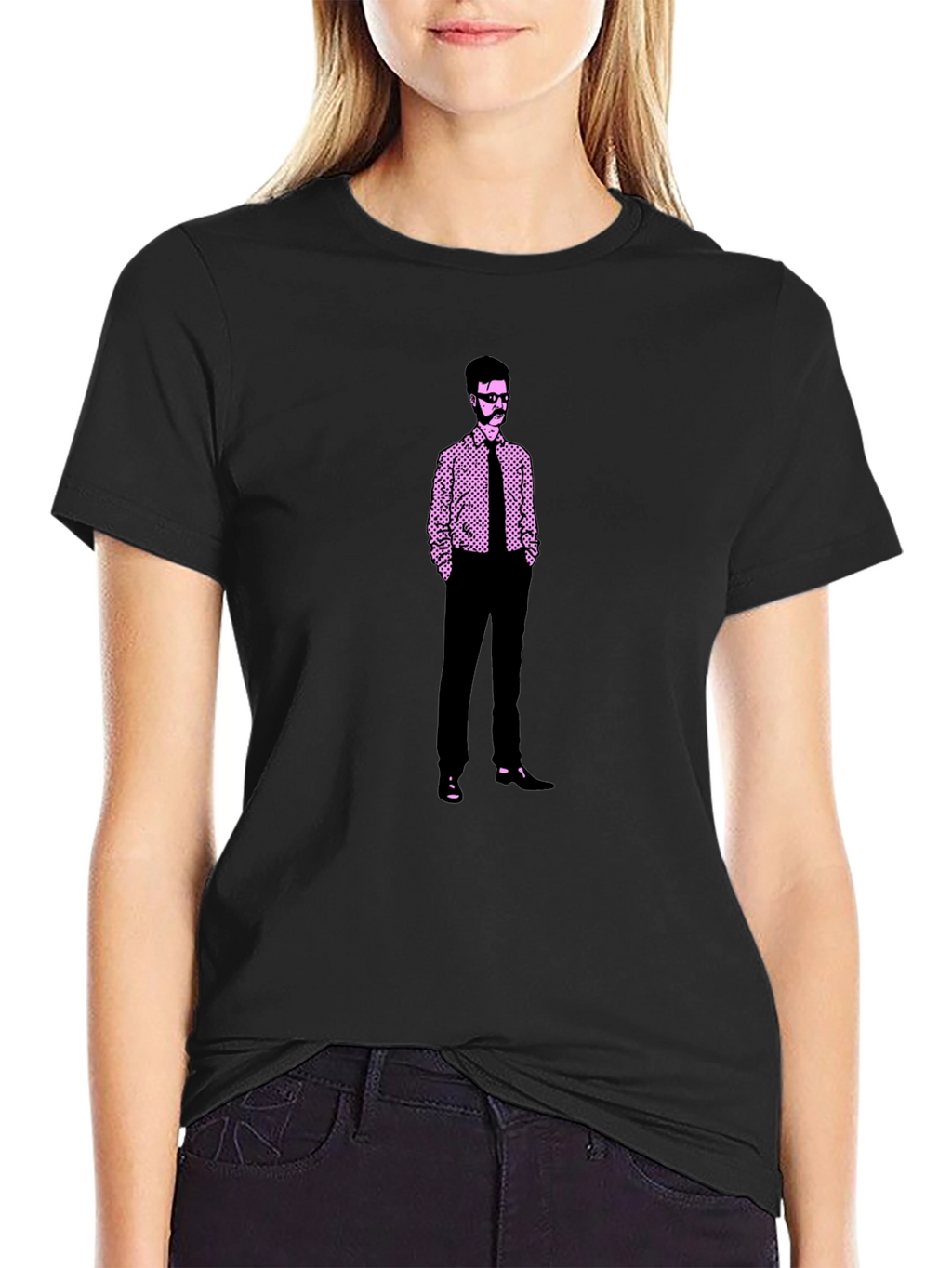 Retro Graphic Tee: Illustrated Man Design