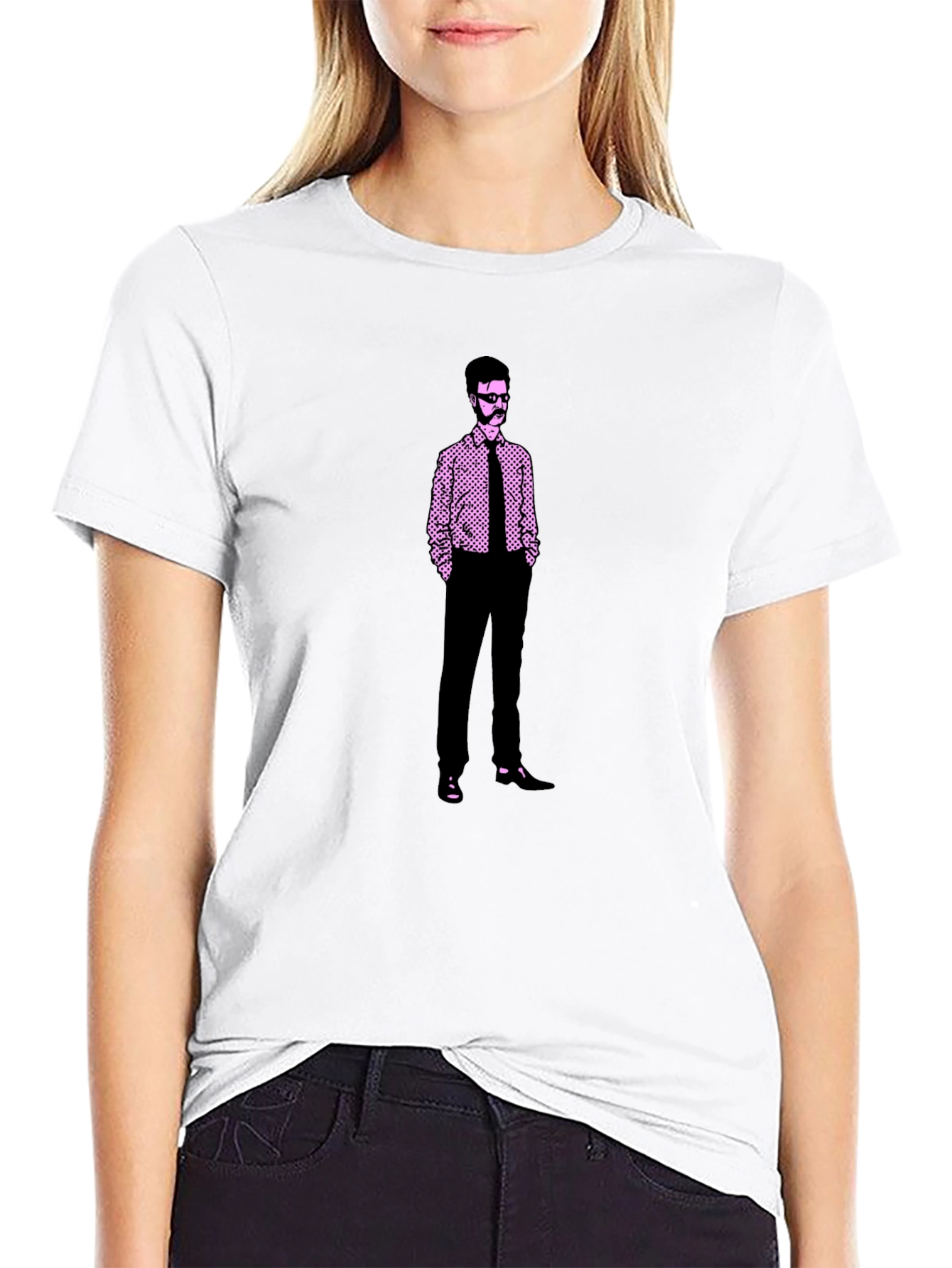 Retro Graphic Tee: Illustrated Man Design