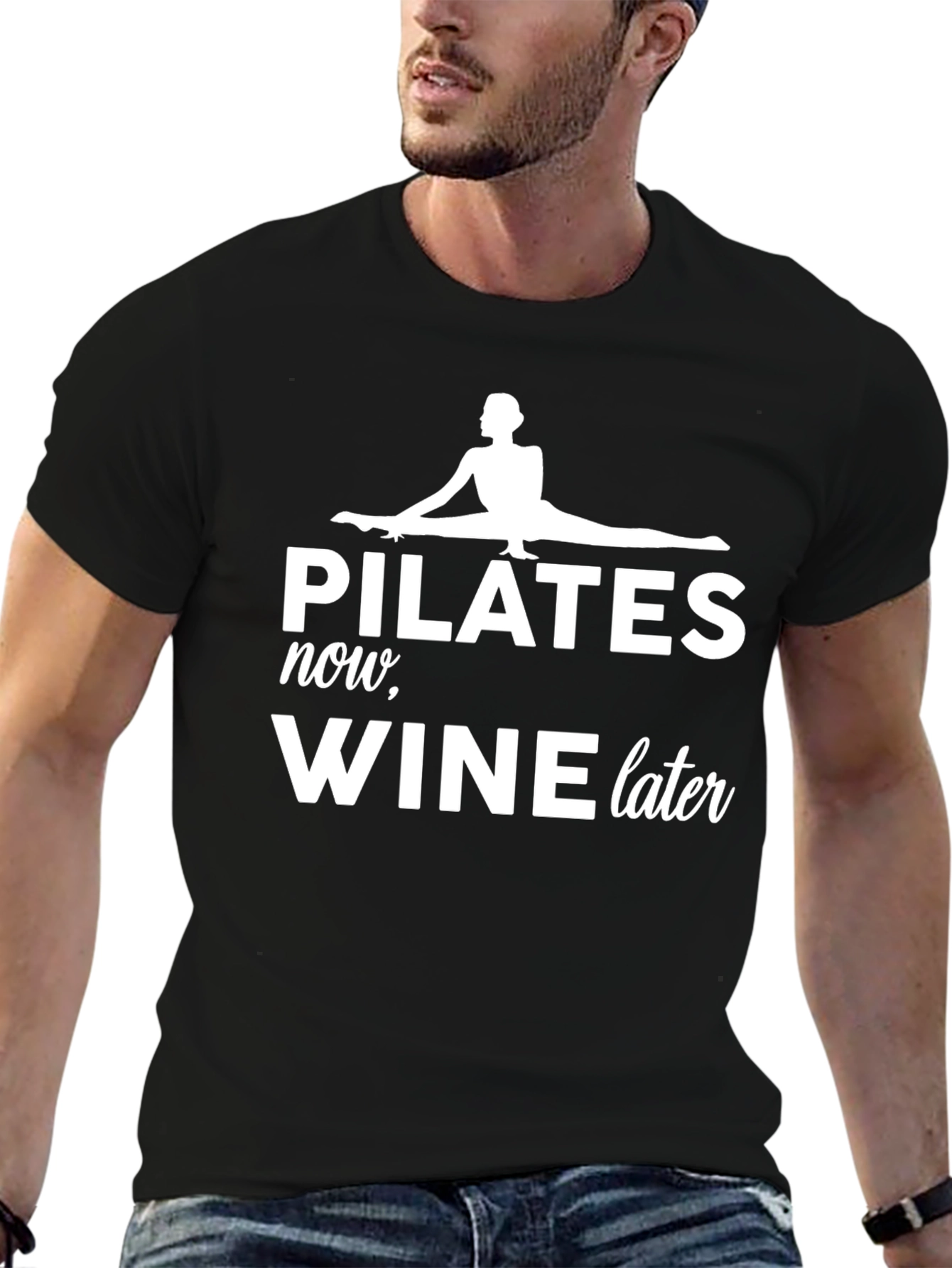 Pilates Now Wine Later Graphic T-Shirt - Unisex