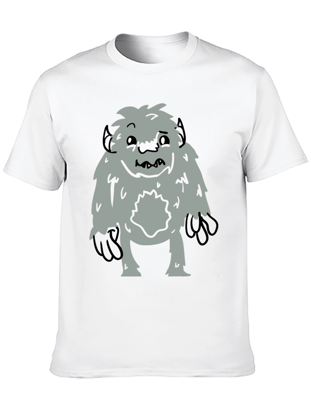 Fun Bigfoot Graphic Tee - Black Cotton Blend