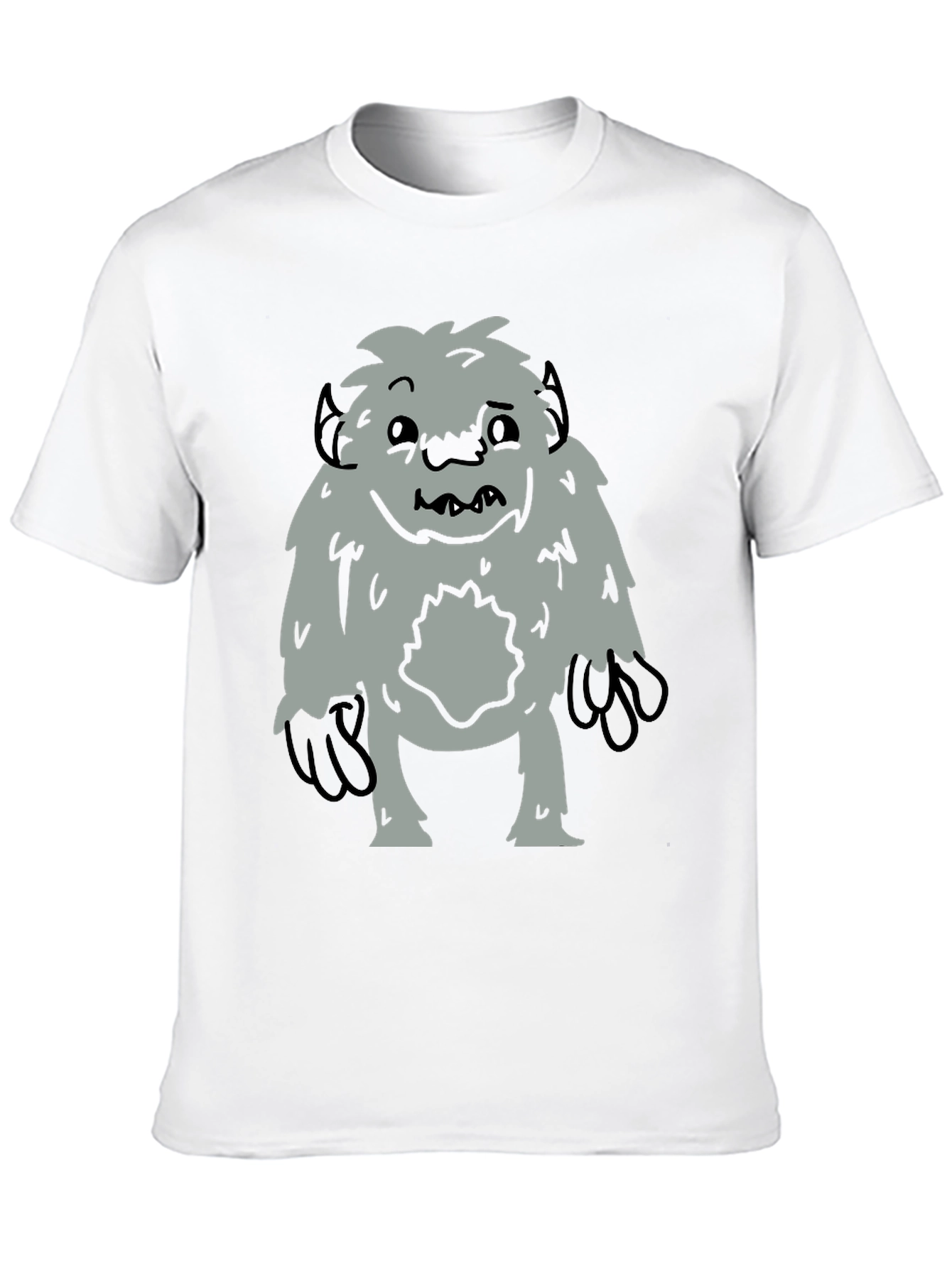Fun Bigfoot Graphic Tee - Black Cotton Blend