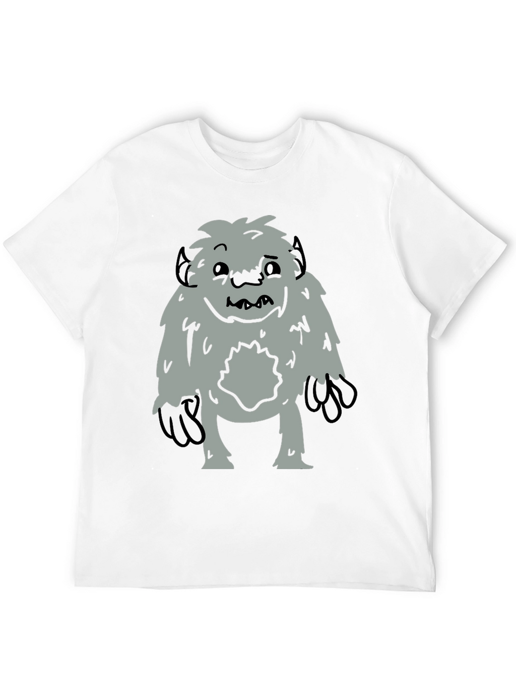 Fun Bigfoot Graphic Tee - Black Cotton Blend