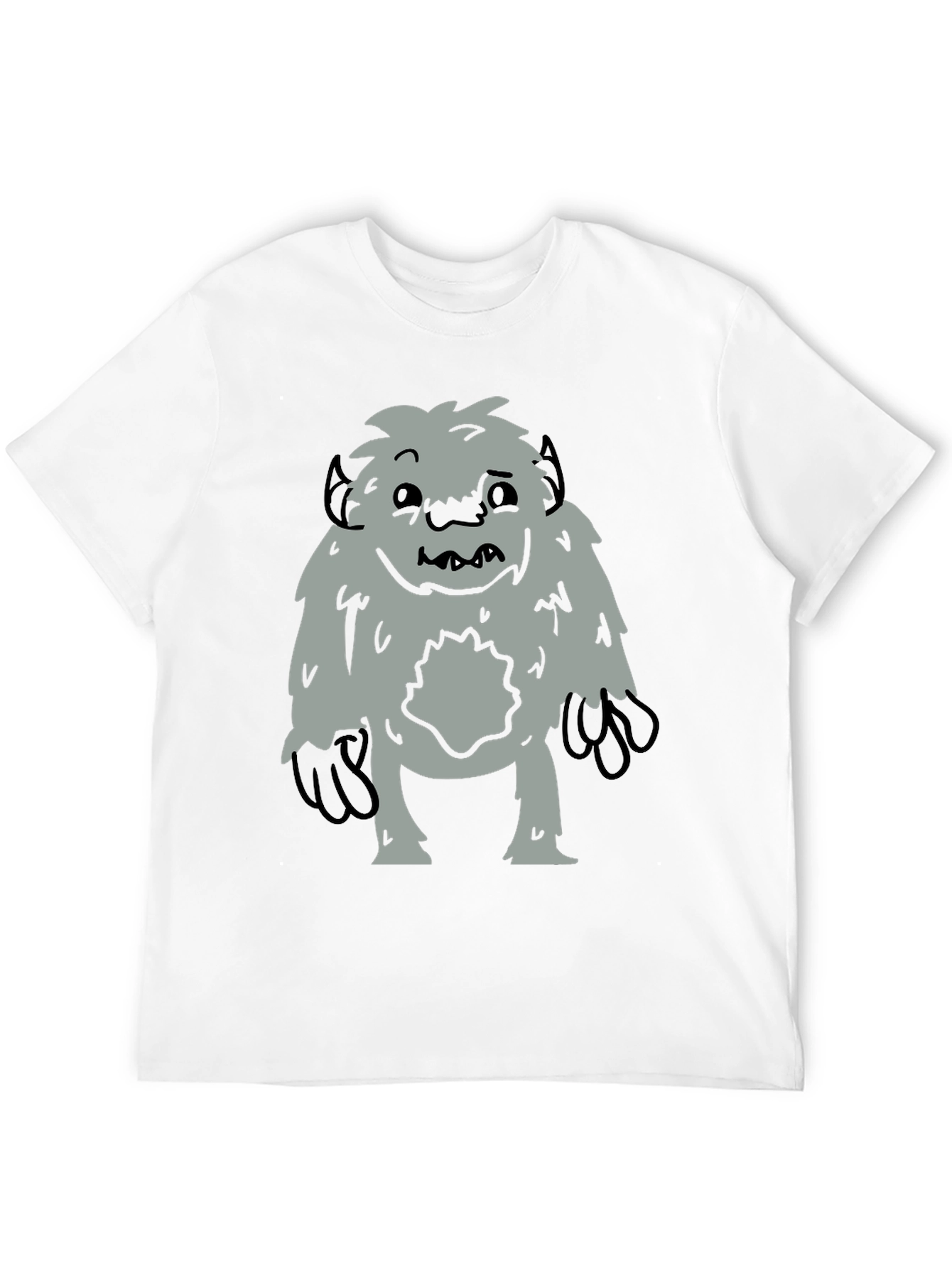 Fun Bigfoot Graphic Tee - Black Cotton Blend