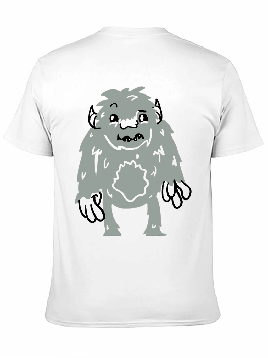 Fun Bigfoot Graphic Tee - Black Cotton Blend