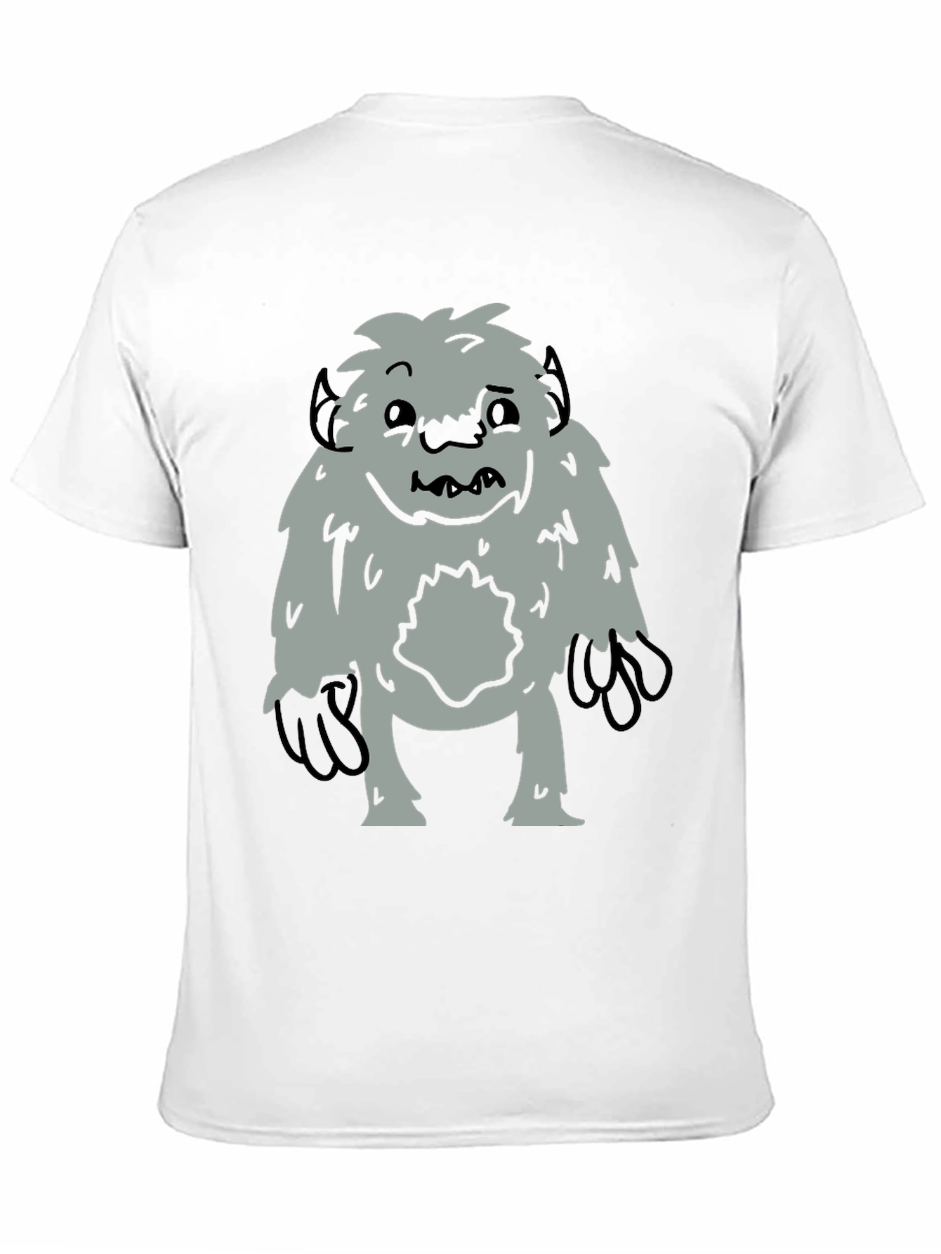Fun Bigfoot Graphic Tee - Black Cotton Blend