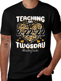 Teaching on Twosday 2-22-22 Leopard Heart T-Shirt