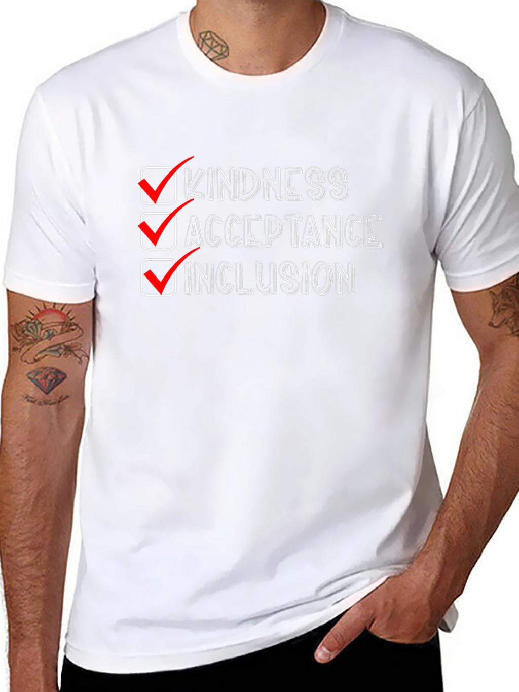 Kindness Acceptance Inclusion Graphic Tee