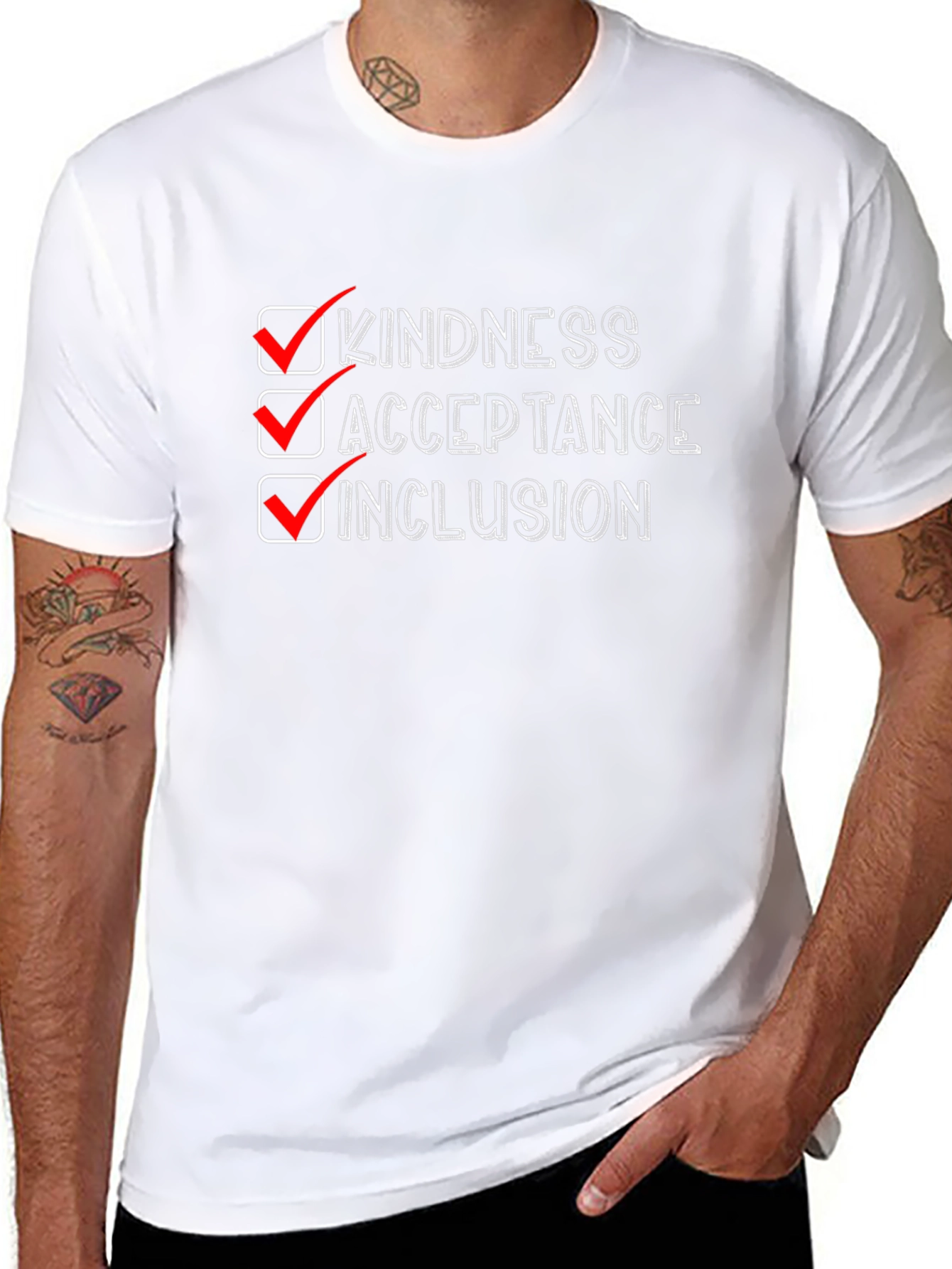Kindness Acceptance Inclusion Graphic Tee