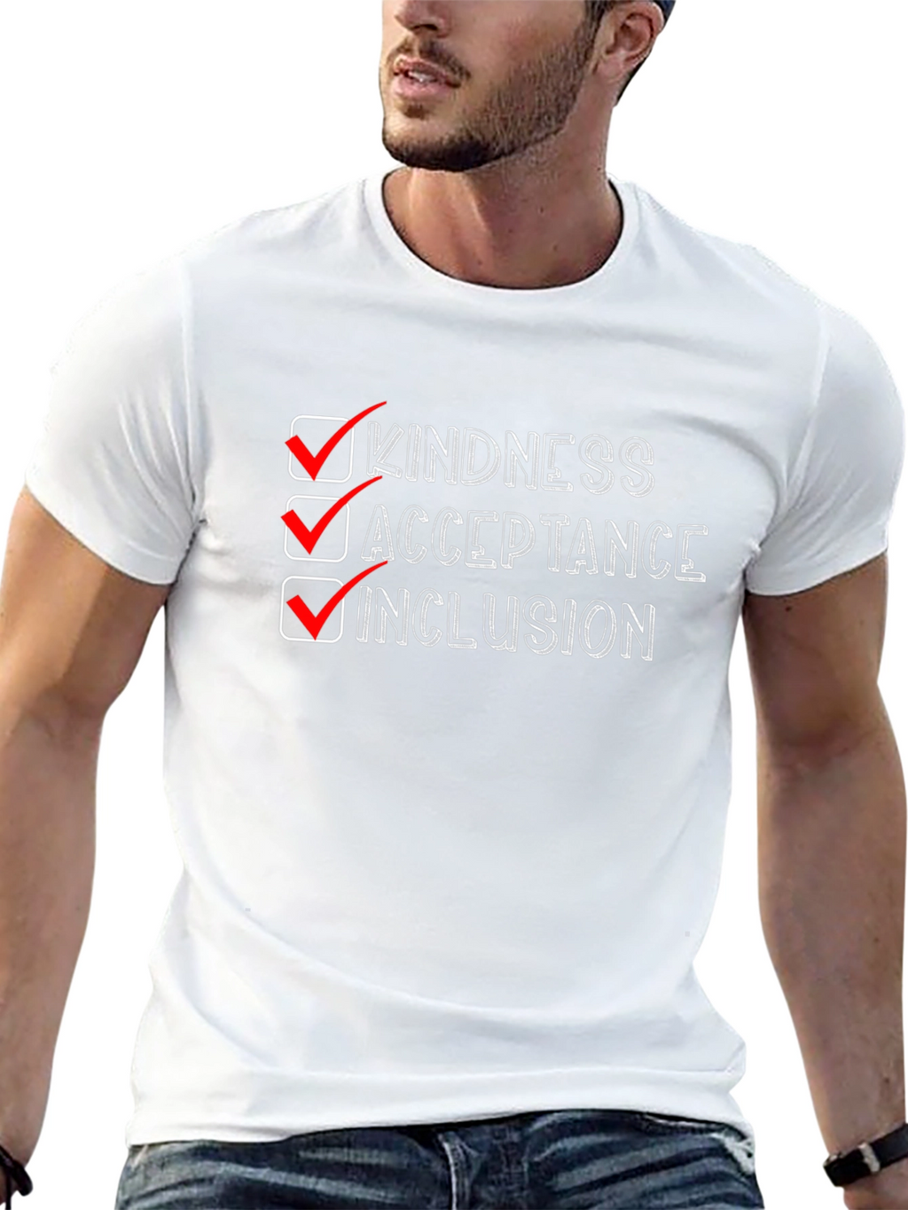 Kindness Acceptance Inclusion Graphic Tee