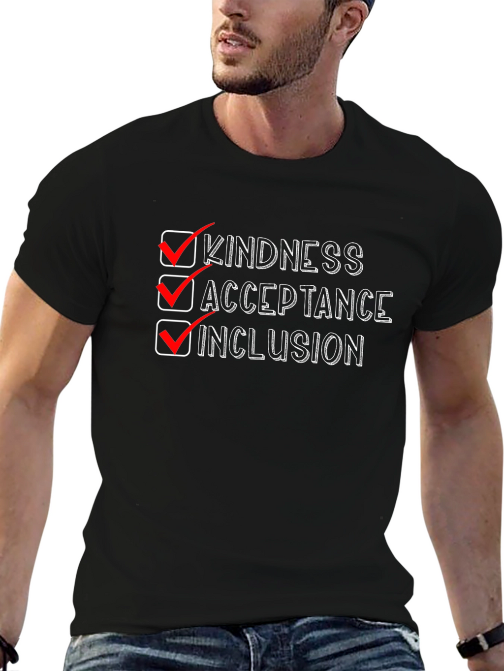 Kindness Acceptance Inclusion Graphic Tee
